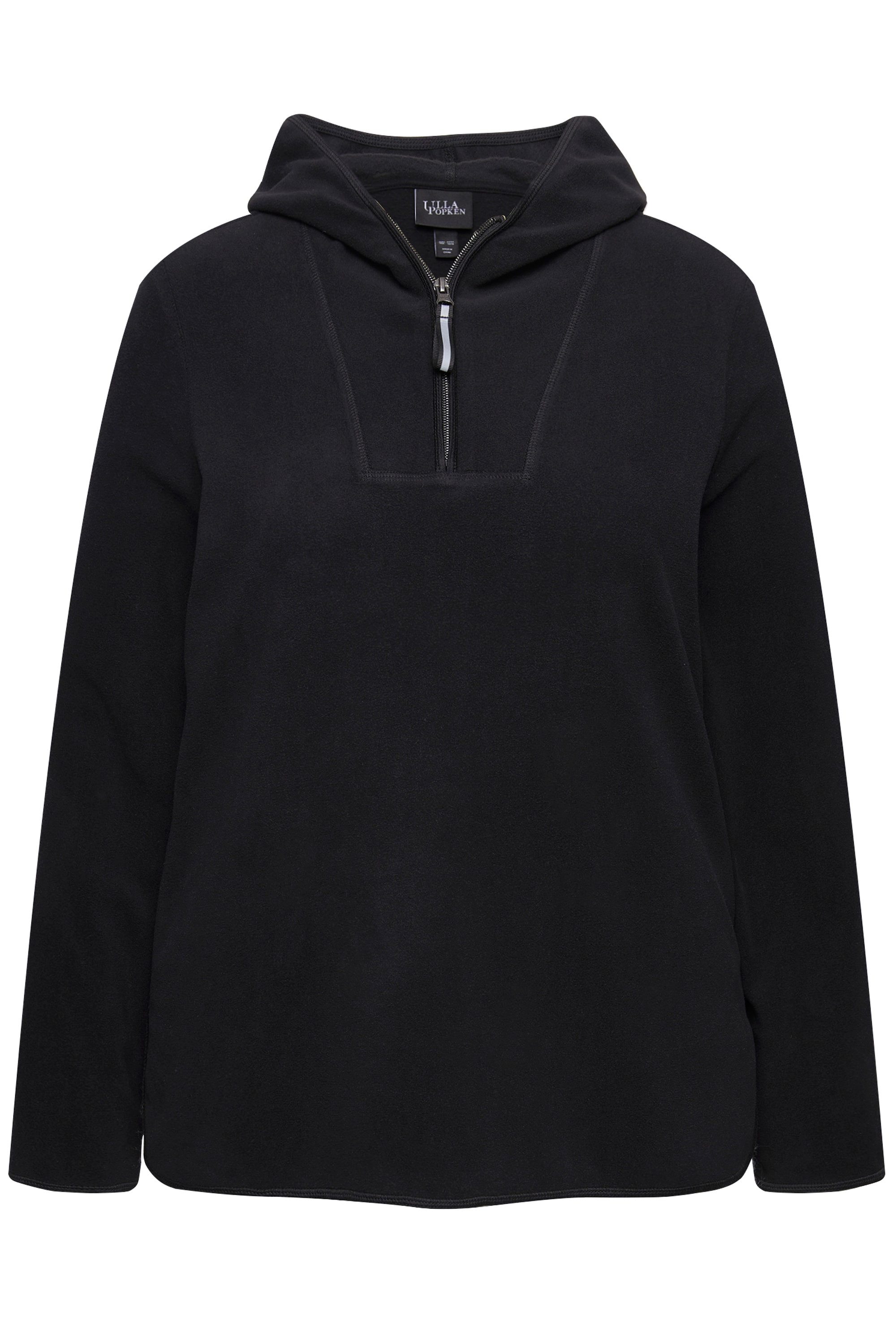 Ulla Popken Sweatshirt Fleece-Troyer kurz Oversized günstig online kaufen