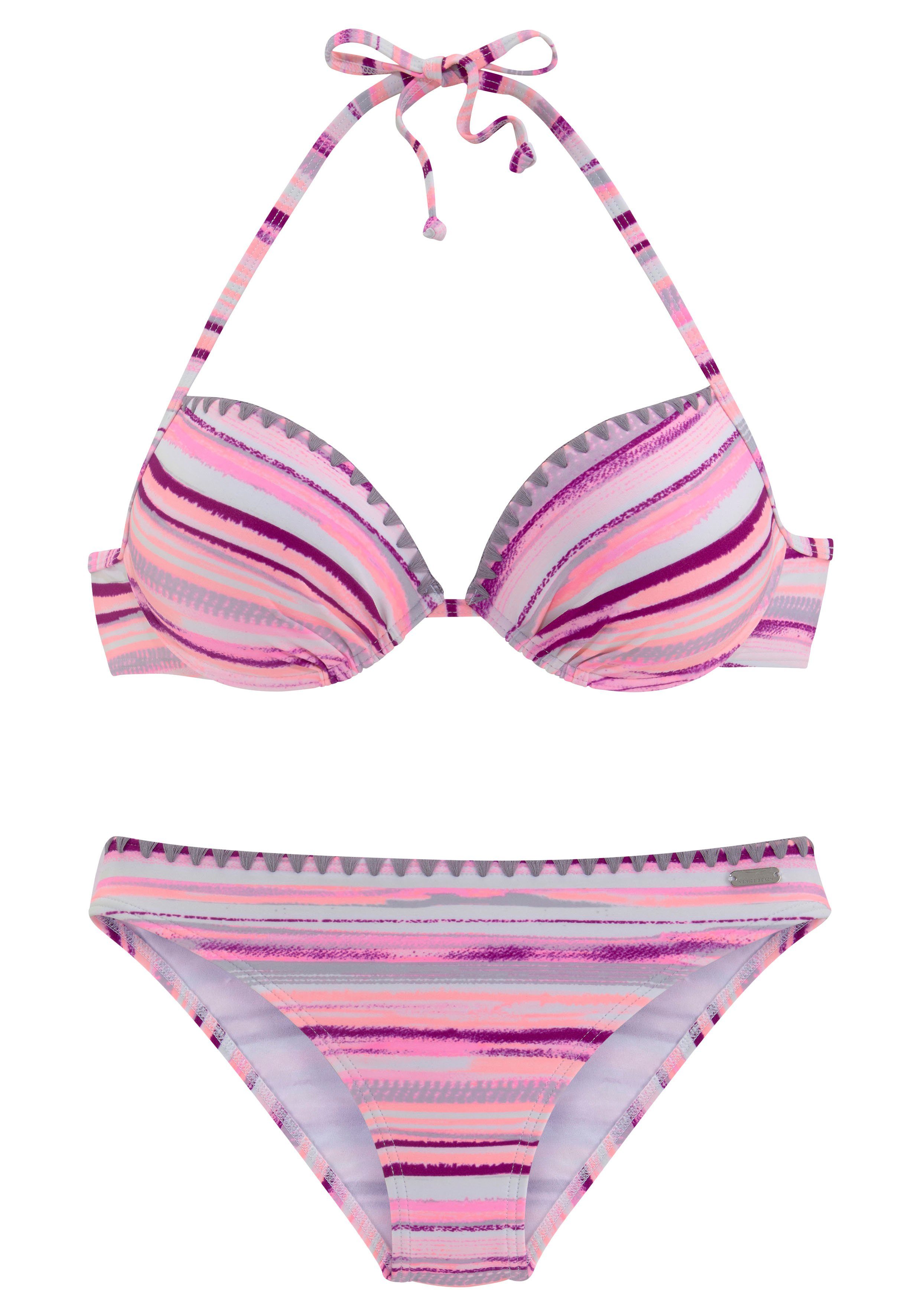 Venice Beach Push-Up-Bikini mit Häkelkanten am günstig online kaufen