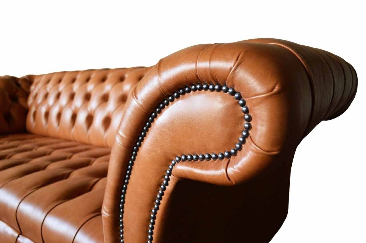Europe Made JVmoebel Sofa Polster In Braun Couchen Neu, Sofas Chesterfield 4 Sitz Sofa Modern Sitzer
