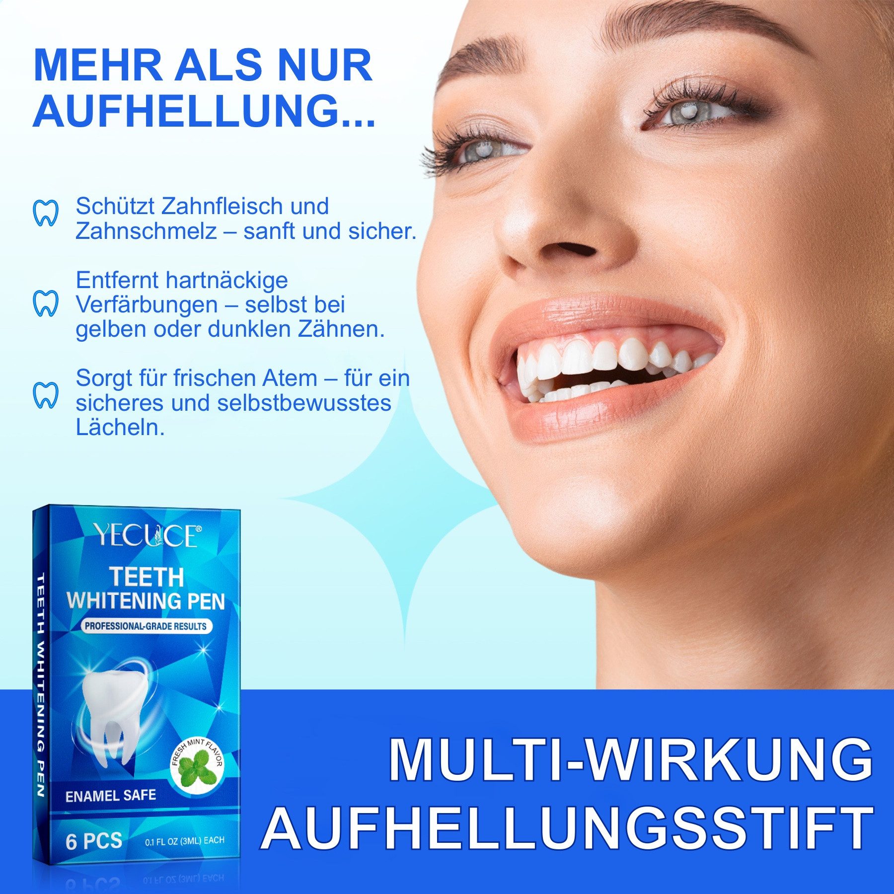 P-Beauty Cosmetic Accessories Zahnbleaching-Gel Zahnaufhellung Zahnweiß Stift Weiße Zähne Teeth Whitening Bleaching, Zahnaufhellungsgel, Zahnbleaching, Stift, Teeth Whitening Pen
