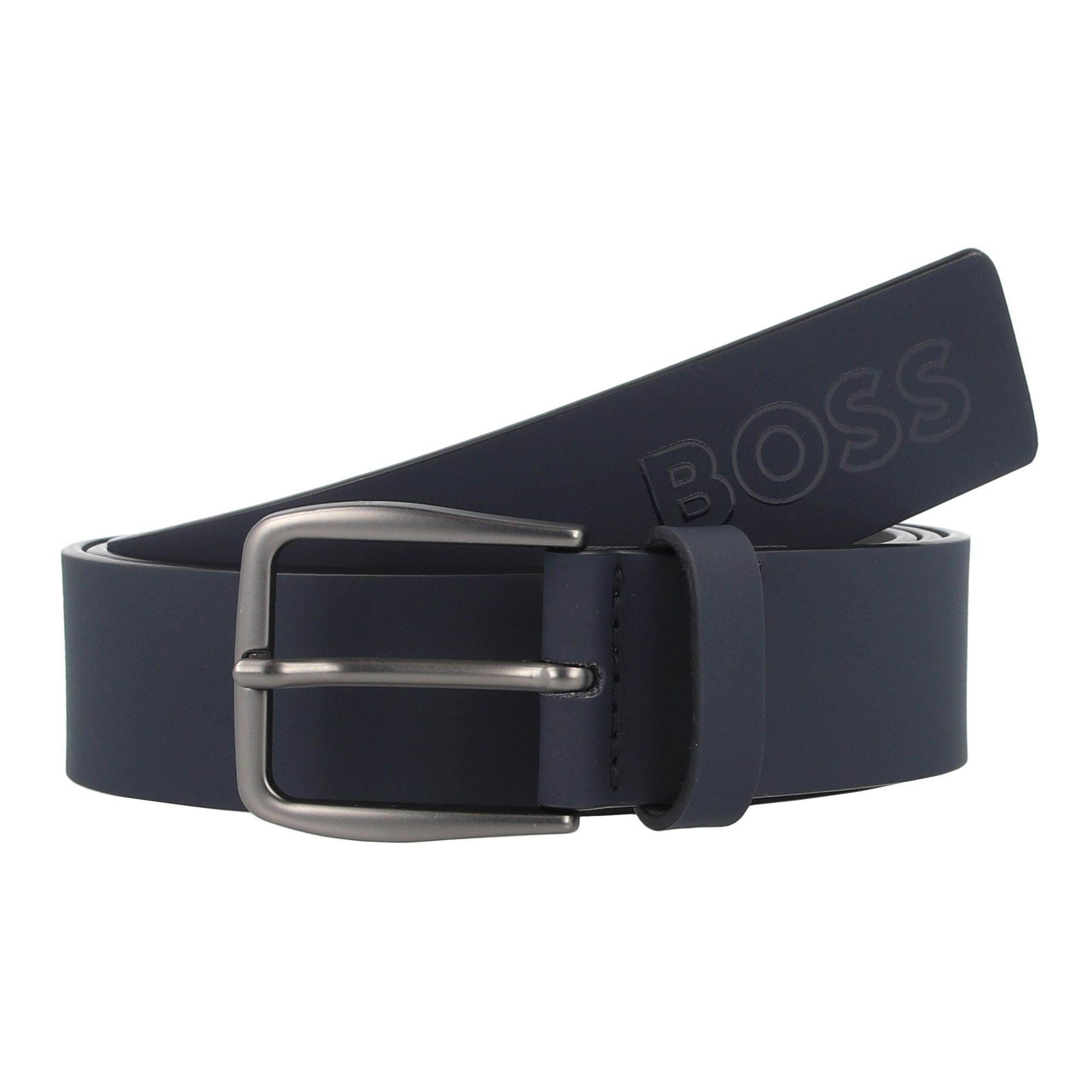 BOSS Ledergürtel Tobi Dornschließe dark blue