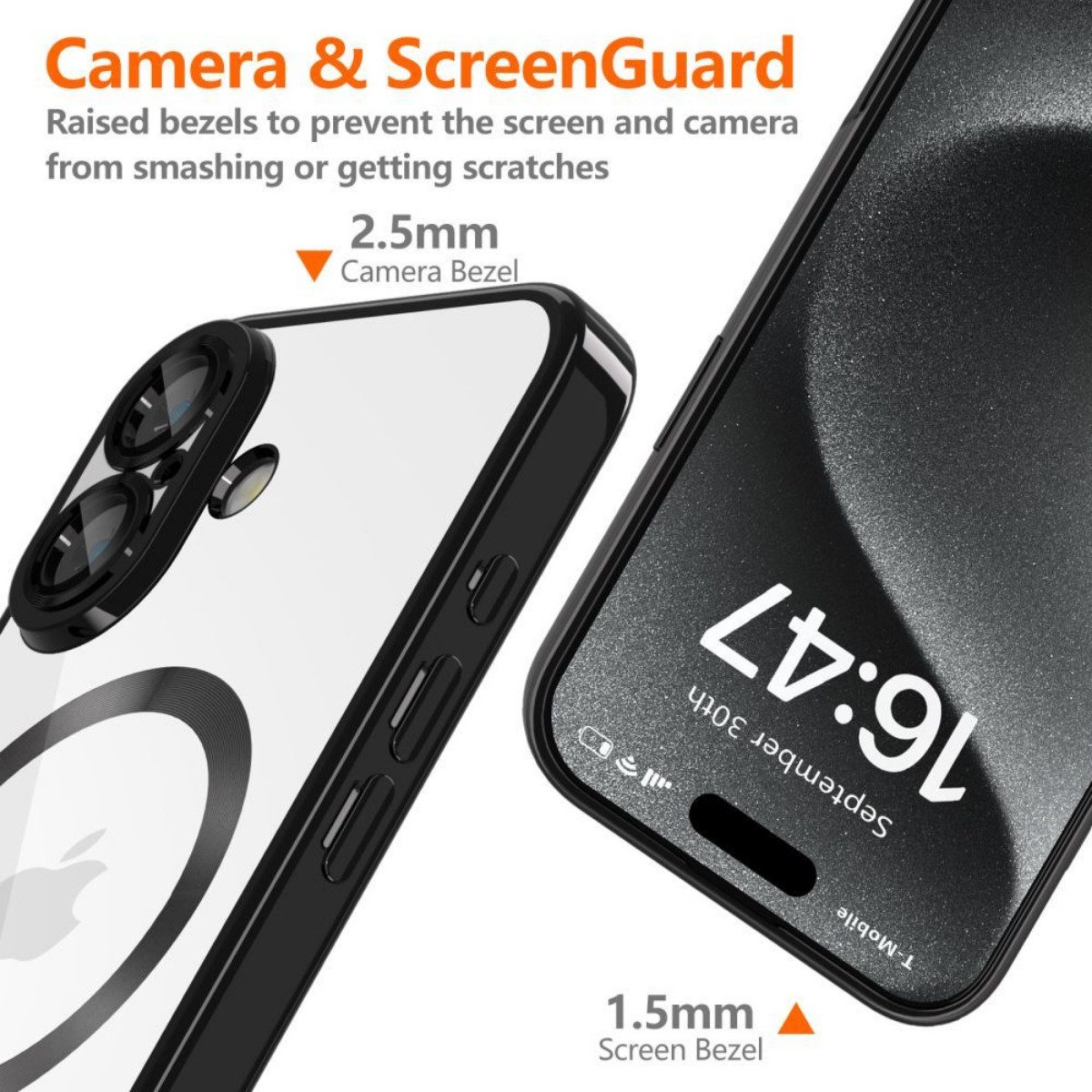 TECH PROTECT Handyhülle MagFlex Case Kompatibel mit iPhone 16e Transparent mit Magnetfunktion 6,1, Hybrid-Design mit integrierter Magnetfunktion für Zubehör