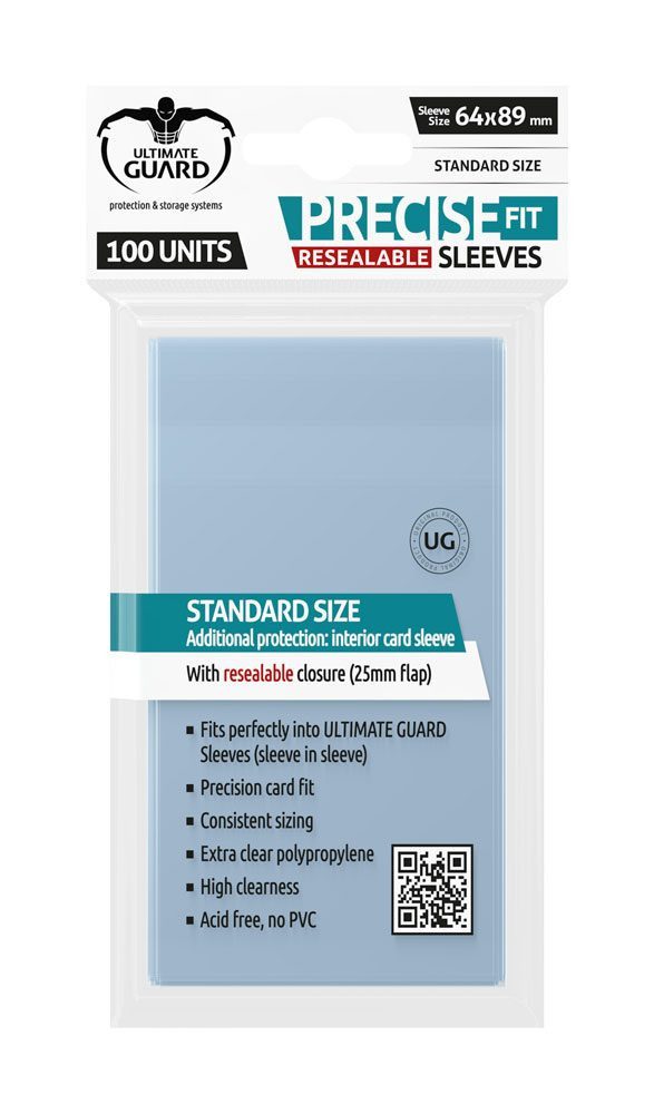 Ultimate Guard Sammelkarte 100 Precise-Fit Sleeves wiederverschließbar (64x89mm)