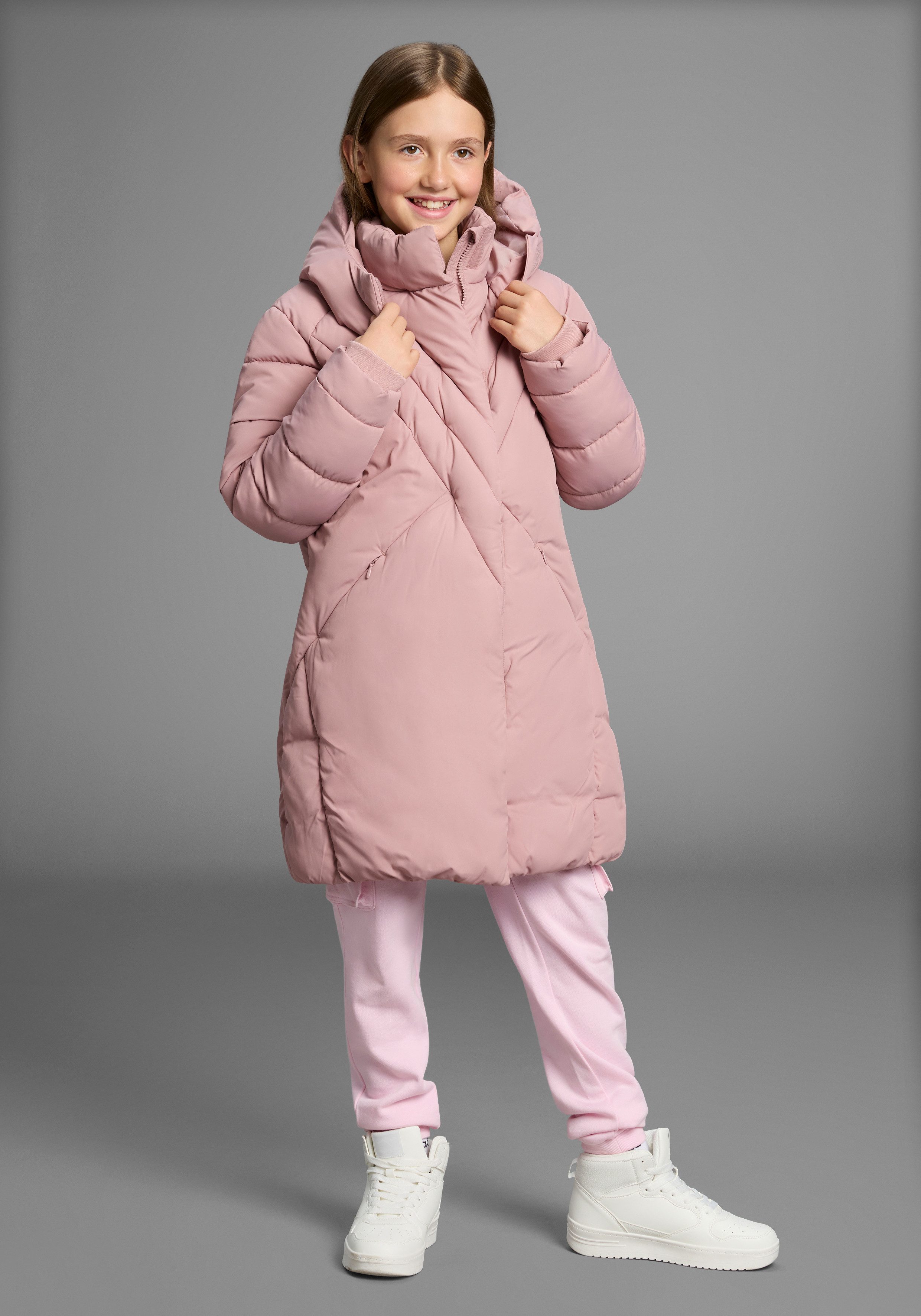 KangaROOS Outdoorjacke Wintermantel Steppmantel, mit modischer Steppung, warm gefüttert