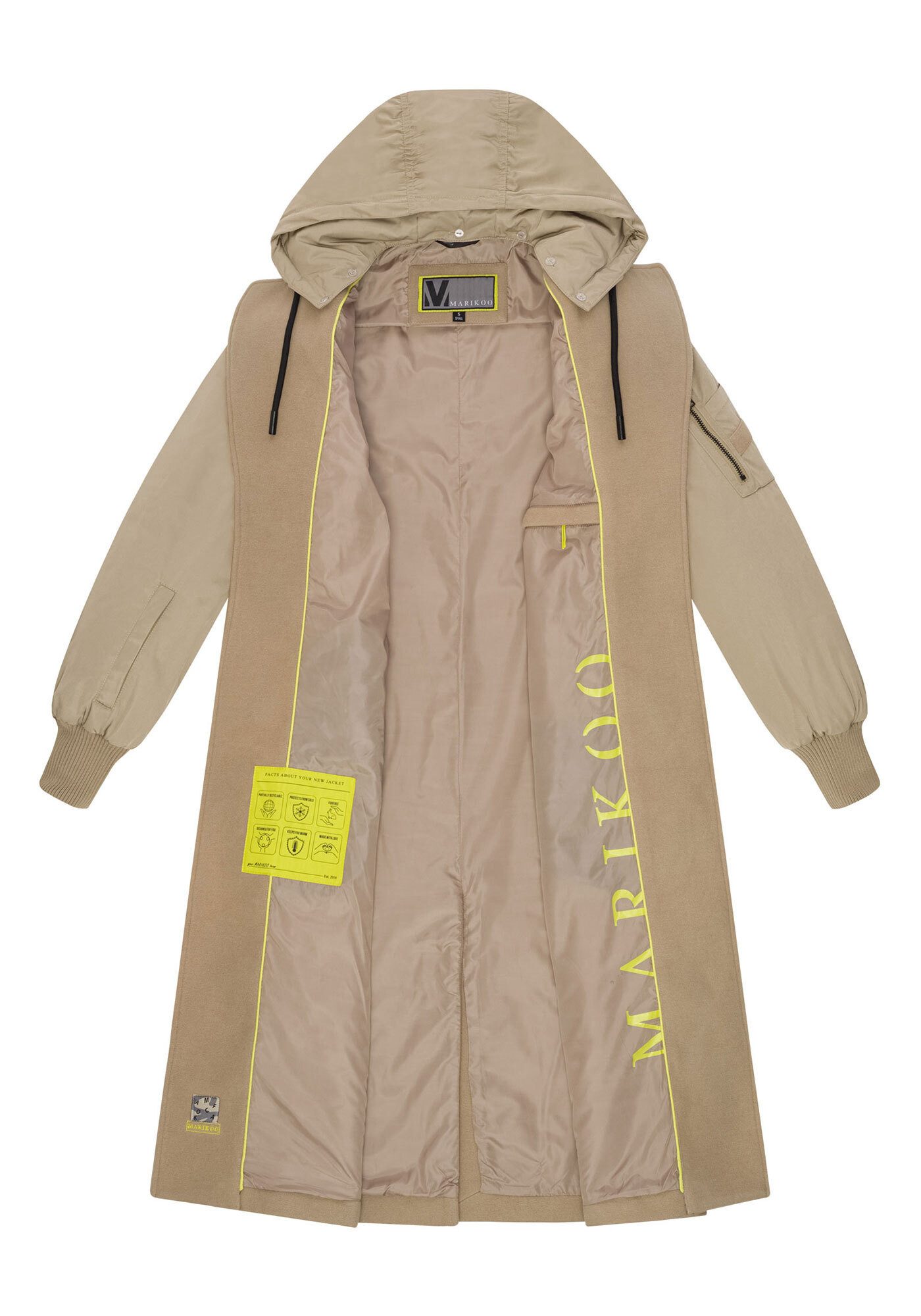 Marikoo Winterjacke Tjadee Langer Wickelmantel