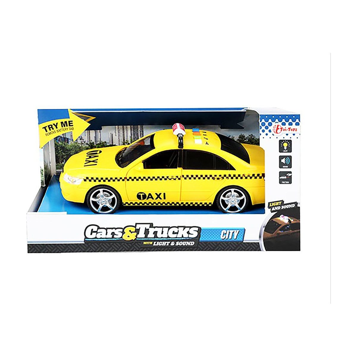 Toi-Toys Spielzeug-Auto Yellow Cab Taxi mit Licht und Sound, mit Friktionsm günstig online kaufen