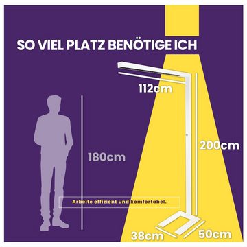 lilatec LED Stehlampe lichtwerkzeuge LED-Stehleuchte LUMODESK 60W 4000K weiß