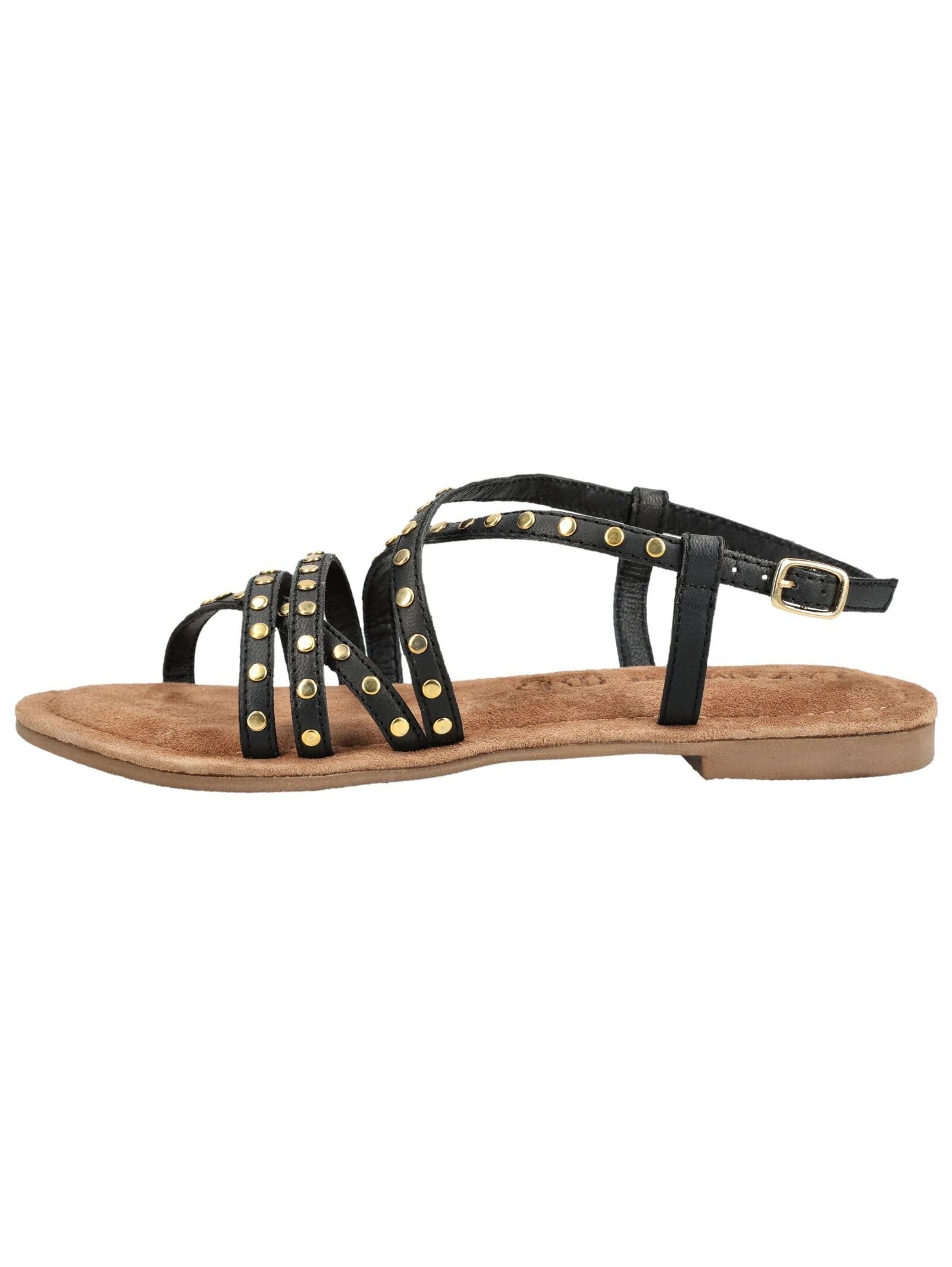 Lazamani Lazamani Sandalen Leder/Textil Riemchensandale