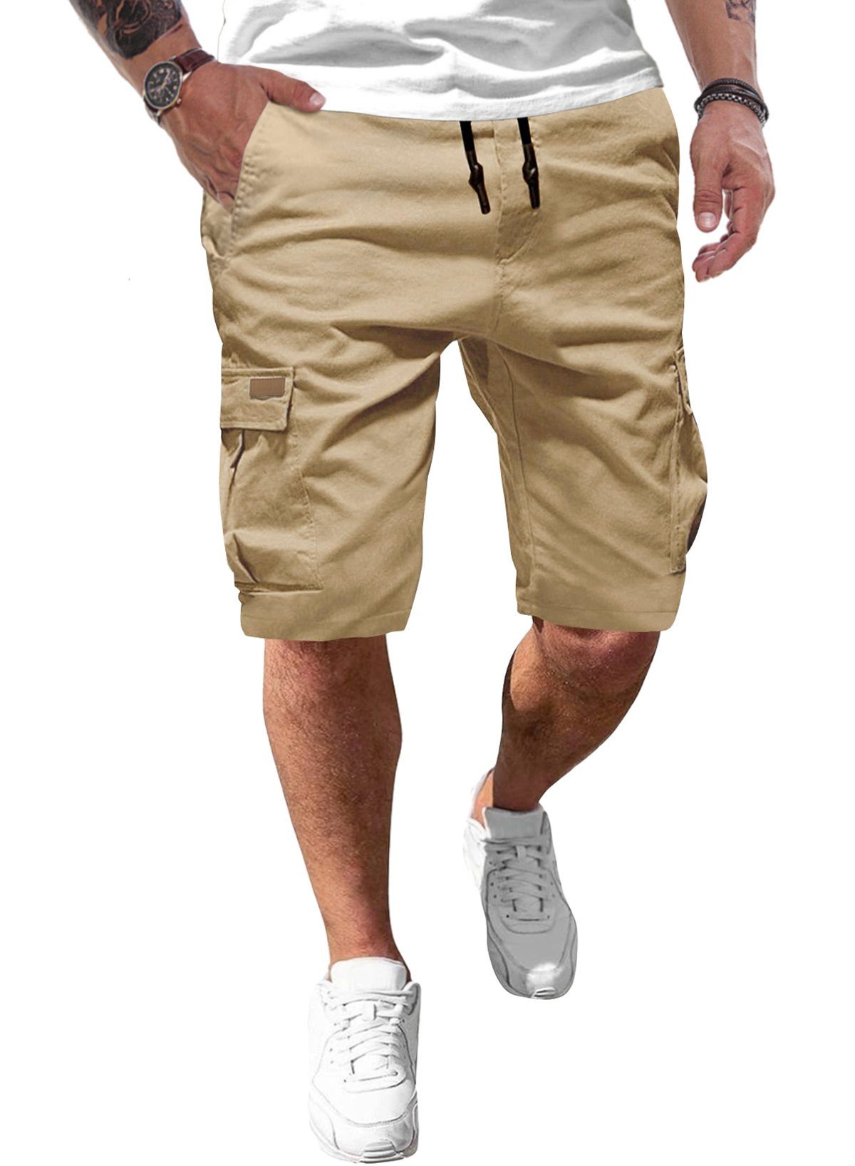 JMIERR Cargoshorts Kurze Брюки Herren Baumwolle Шорти Sommer Freizeithose mit Taschen (shorts) in Unifarbe