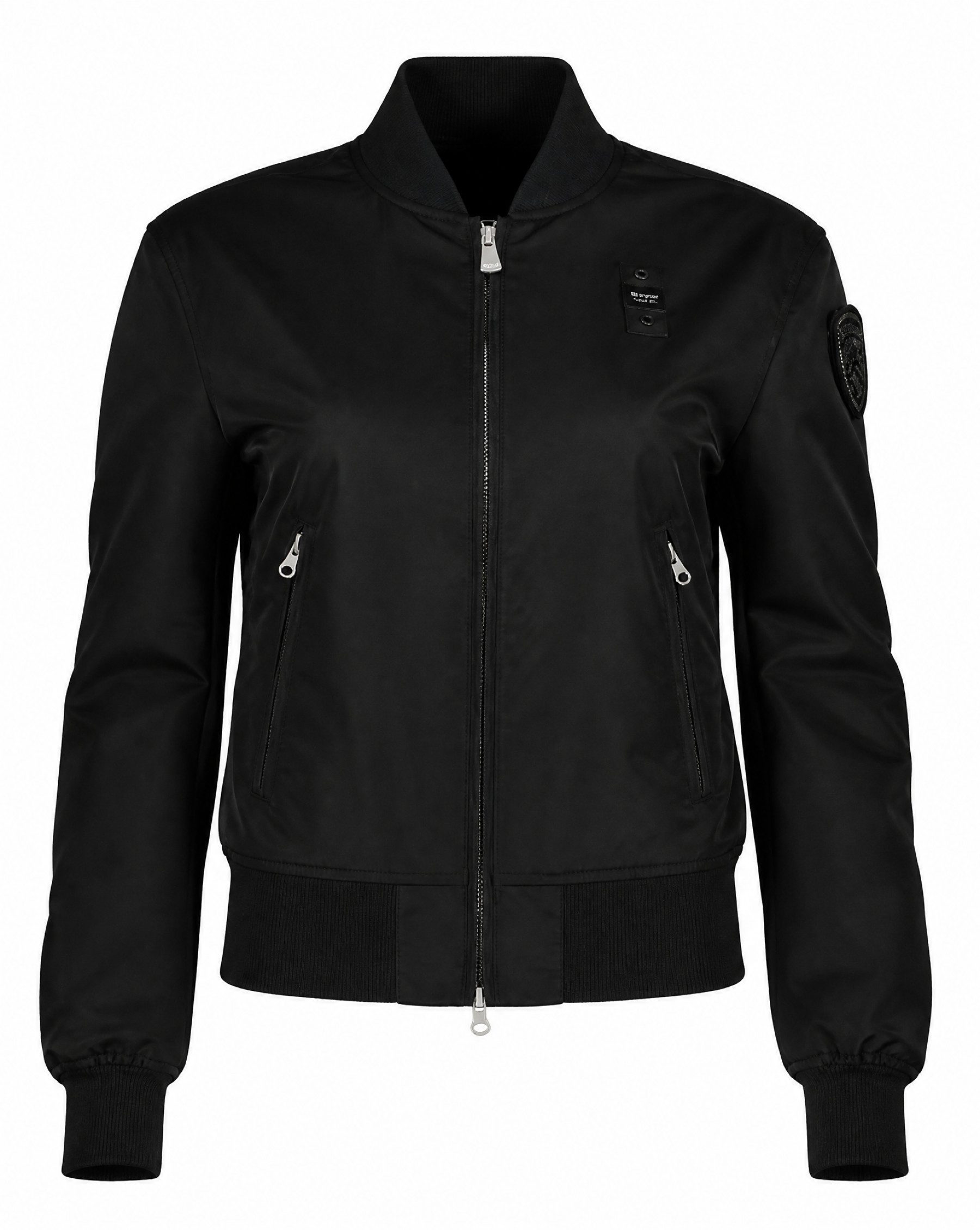 Blauer Bomberjacke