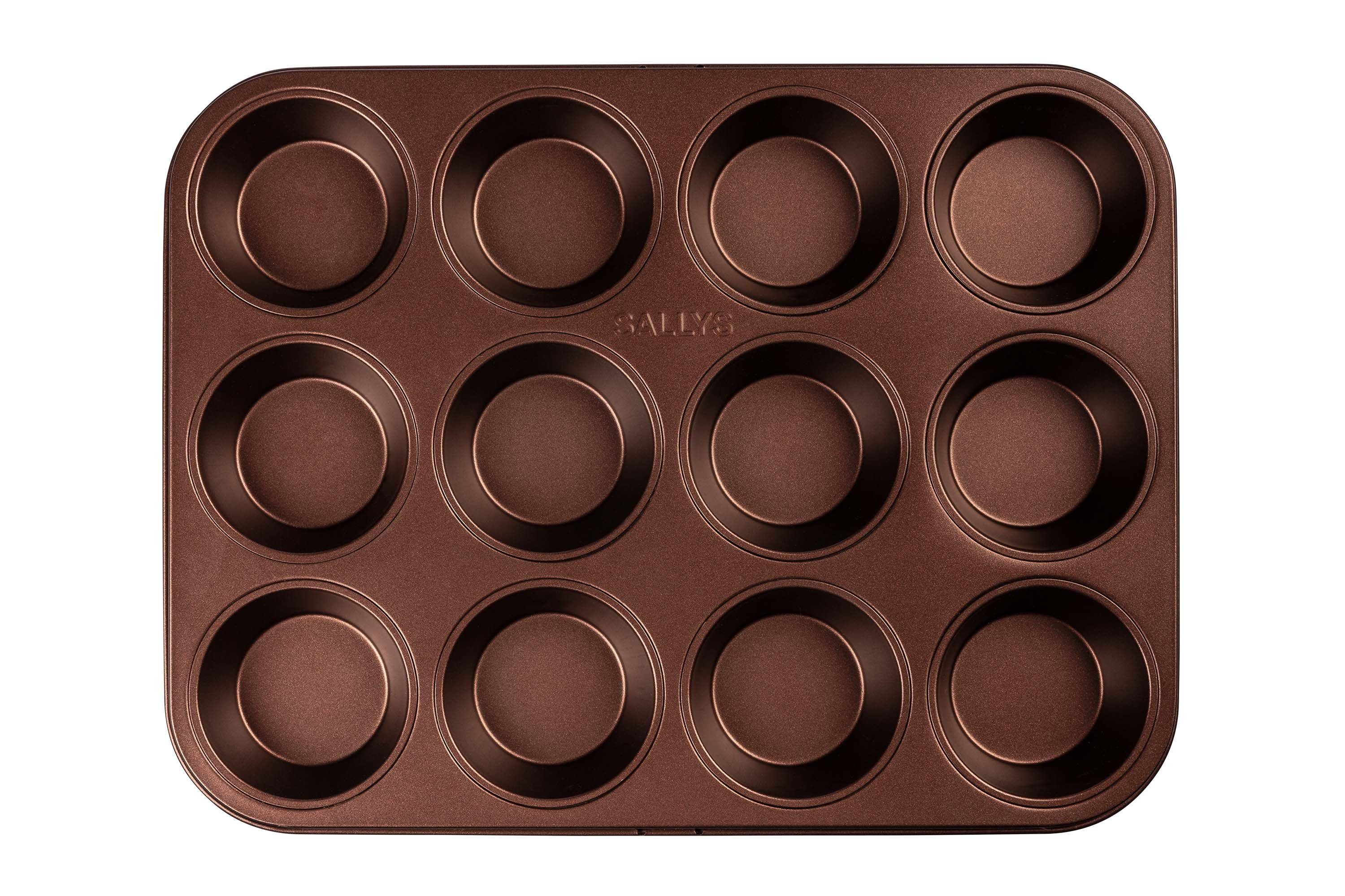 Sallys Muffinform für bis zu 12 Muffins, (12-tlg), hitzebeständig bis 240 °C