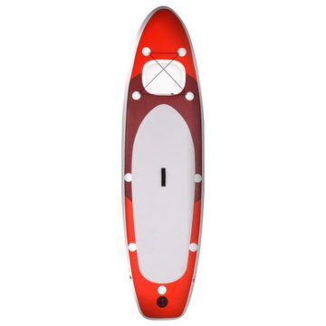 vidaXL Schlauchboot SUP-Board-Set Aufblasbar Rot 360x81x10 cm