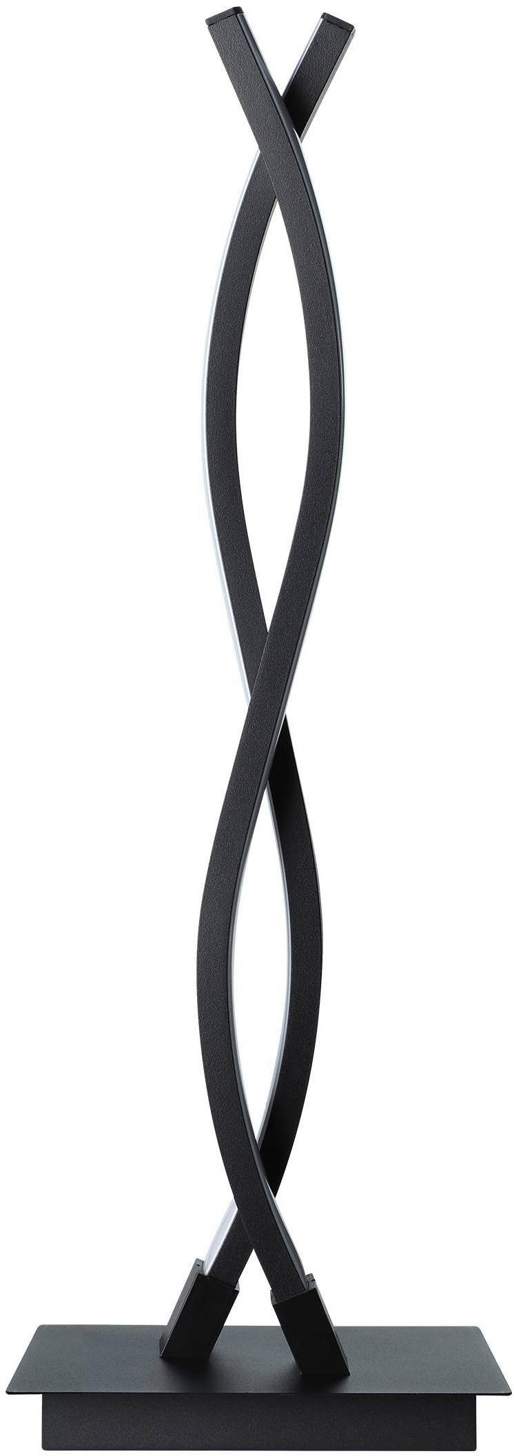 EGLO Tischleuchte Lasana 3 Tischlampe, Wohnzimmerlampe, Stahl, Aluminum und Kunststoff, Ein-/Ausschalter, LED fest integriert, Warmweiß, Tischleuchte - L16 x B10 x H46 cm - schwarz - 11,5W inkl.