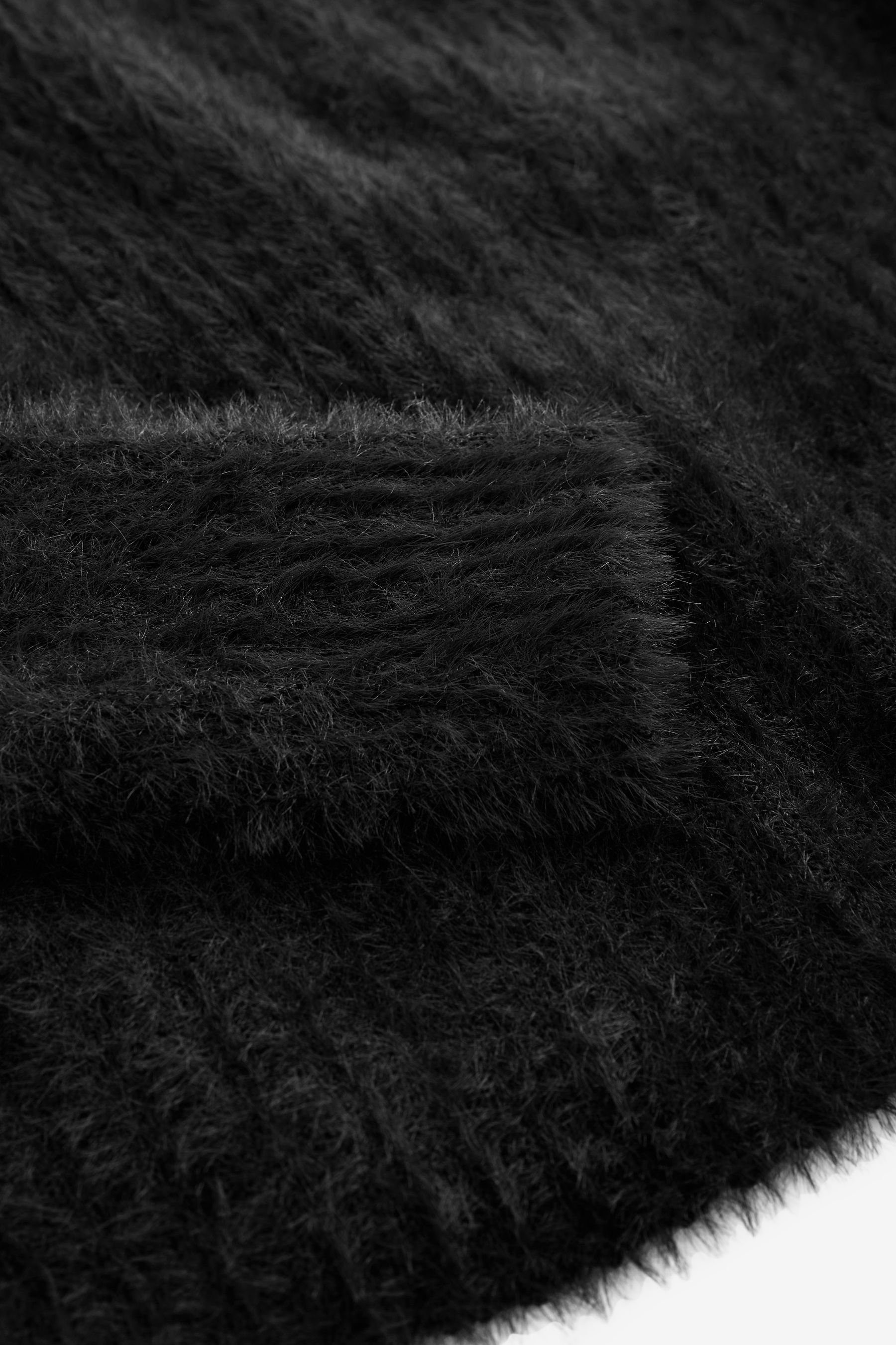 Next Stehkragenpullover Pullover mit Trichterkragen (1-tlg) Black