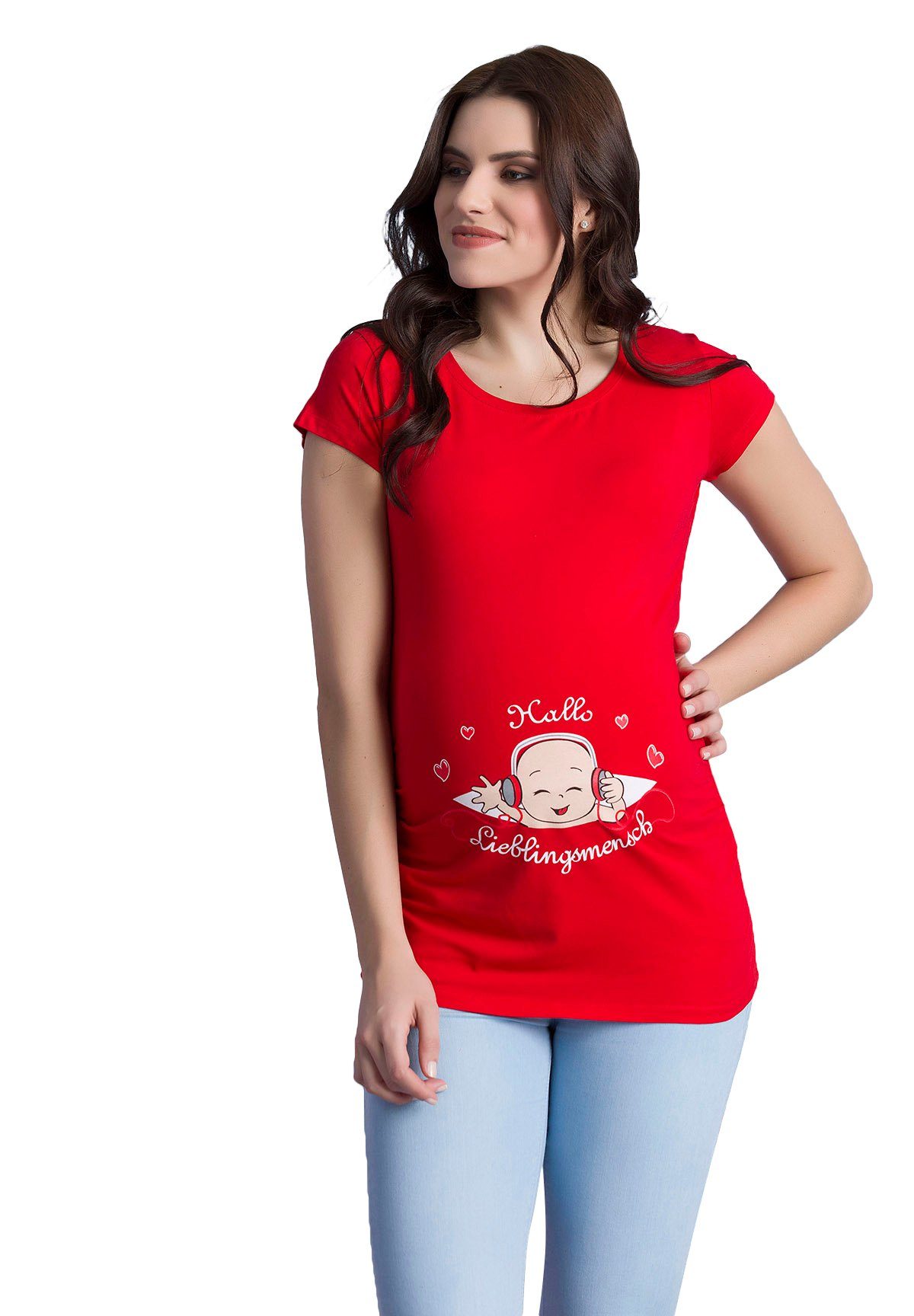 M.M.C. Umstandsshirt Hallo Lieblingsmensch mit Motiv