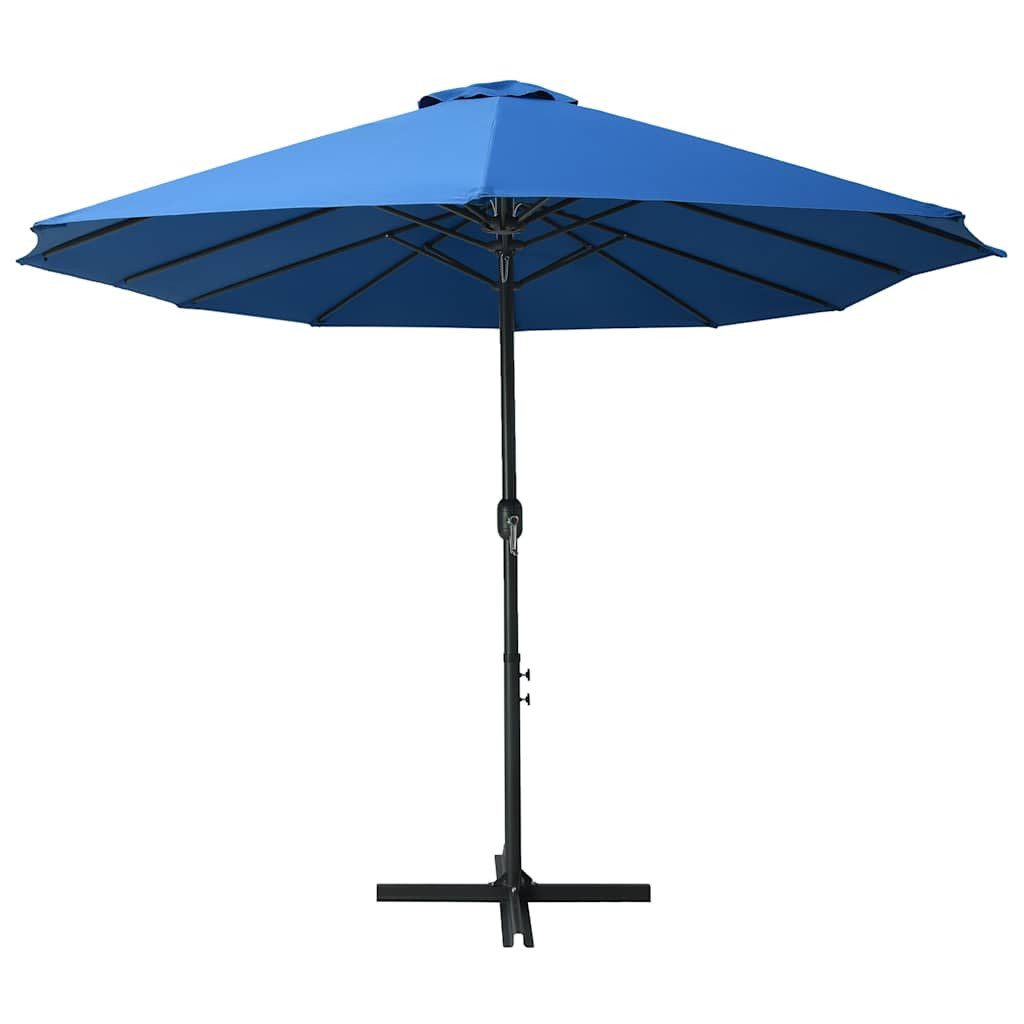 vidaXL Sonnenschirm Sonnenschirm mit Aluminium-Mast 460x270 cm Blau