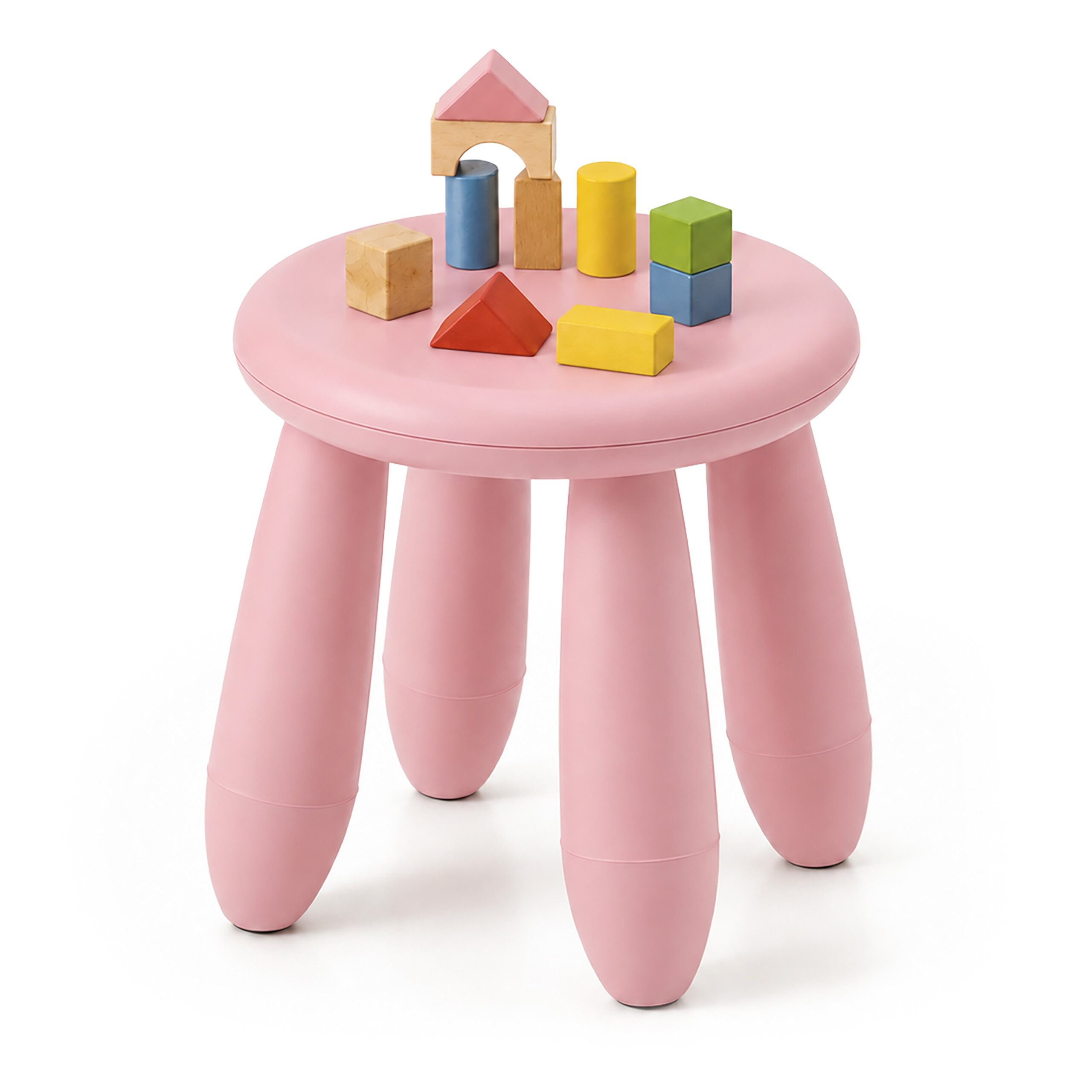 relaxdays Kinderhocker Sitzhocker für Kleinkinder, Pink