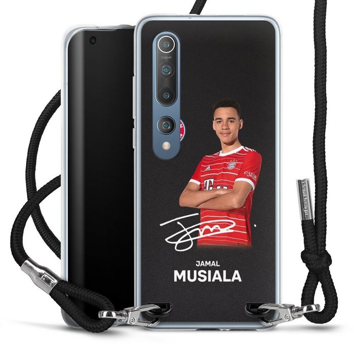 DeinDesign Handyhülle Jamal Musiala Offizielles Lizenzprodukt FC Bayern München Xiaomi Mi 10 Handykette Hülle mit Band Case zum Umhängen
