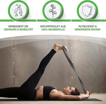 BACKLAxx® Yogagurt mit Verschluss aus Metall (Schiebeverschluss), besonders reißfest und strapazierfähig