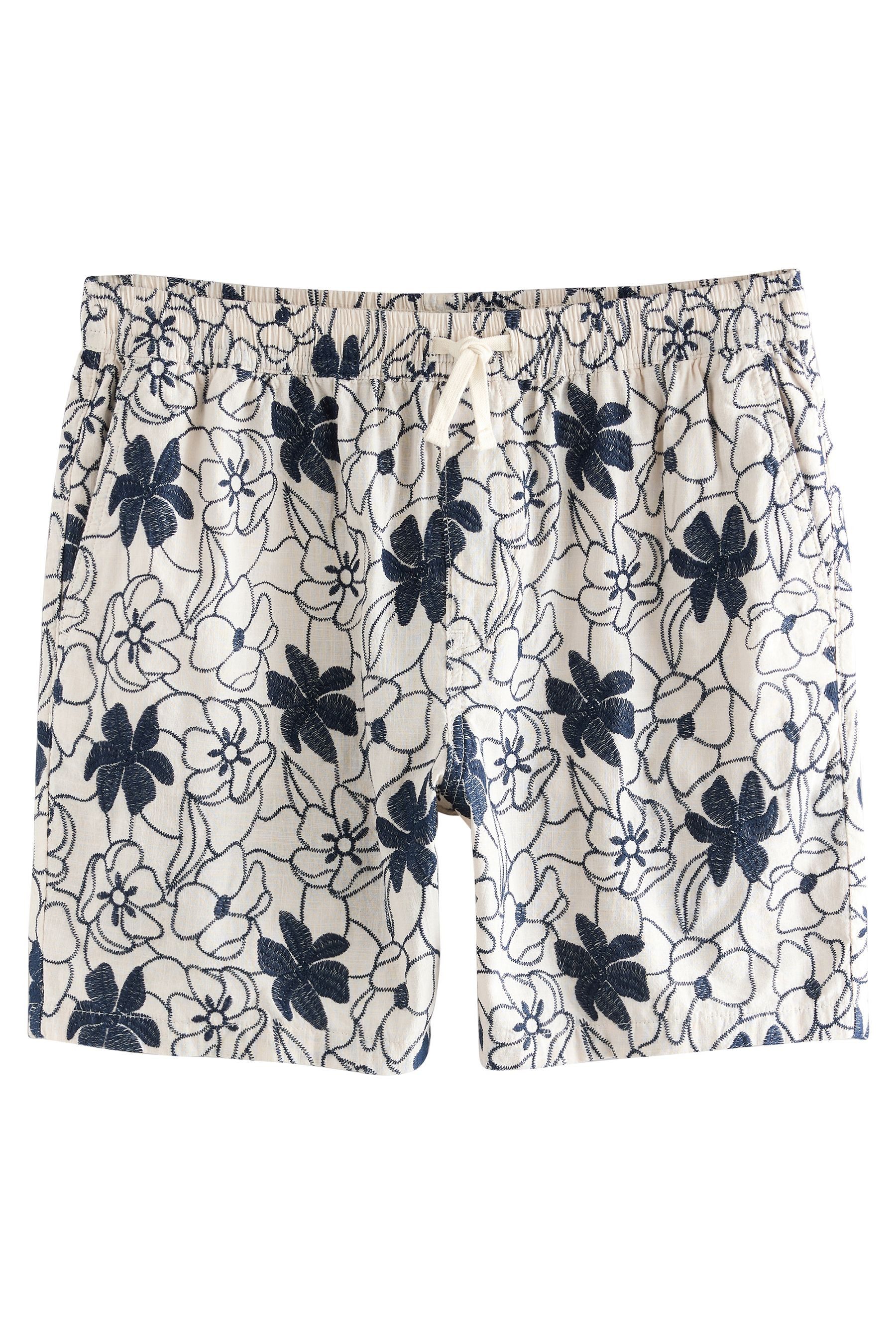 Jeansshorts Gestreifte Jeansshorts aus 100 % Baumwolle