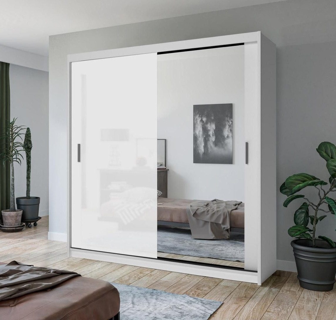 Xlmoebel Schwebetürenschrank Schrankwand 2 Türen Holz Neu Schlafzimmer Möbel modern stilvoll (1-St., Kleiderschrank) Hergestellt in Europa