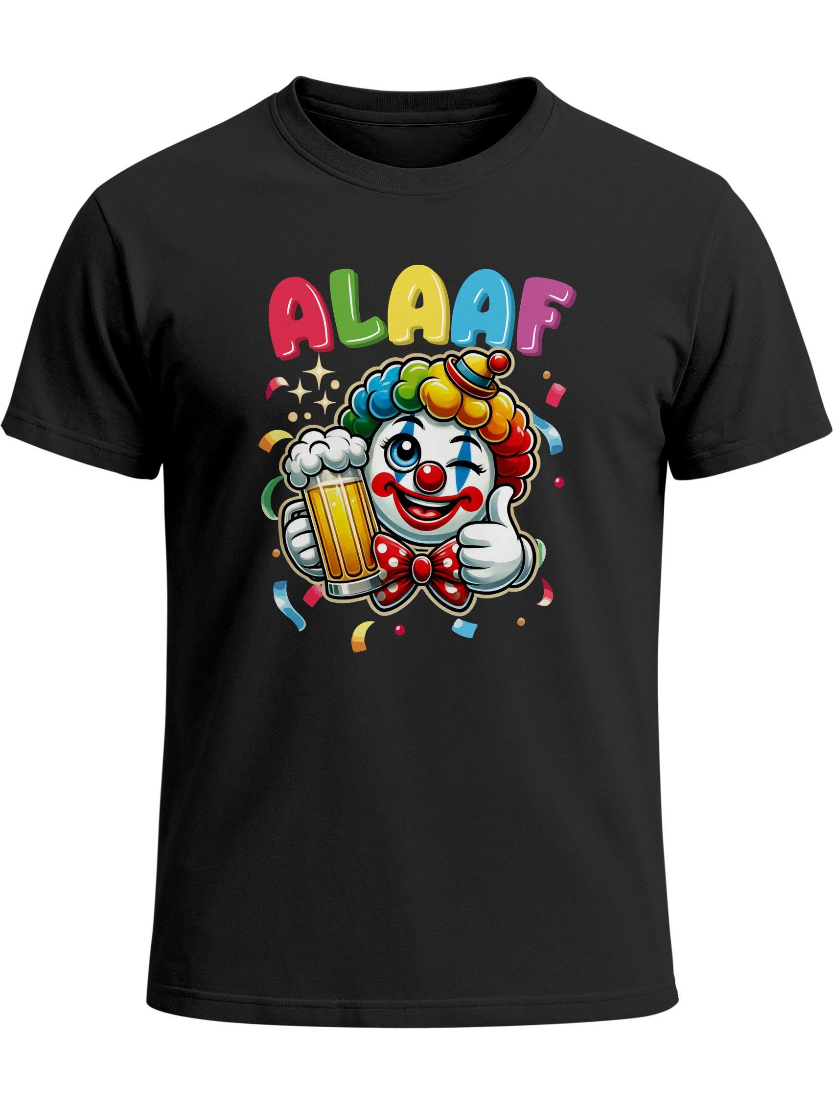 Print-Shirt Herren T-Shirt Fasching Karneval Clown Alaaf Helau Verkleidung Last