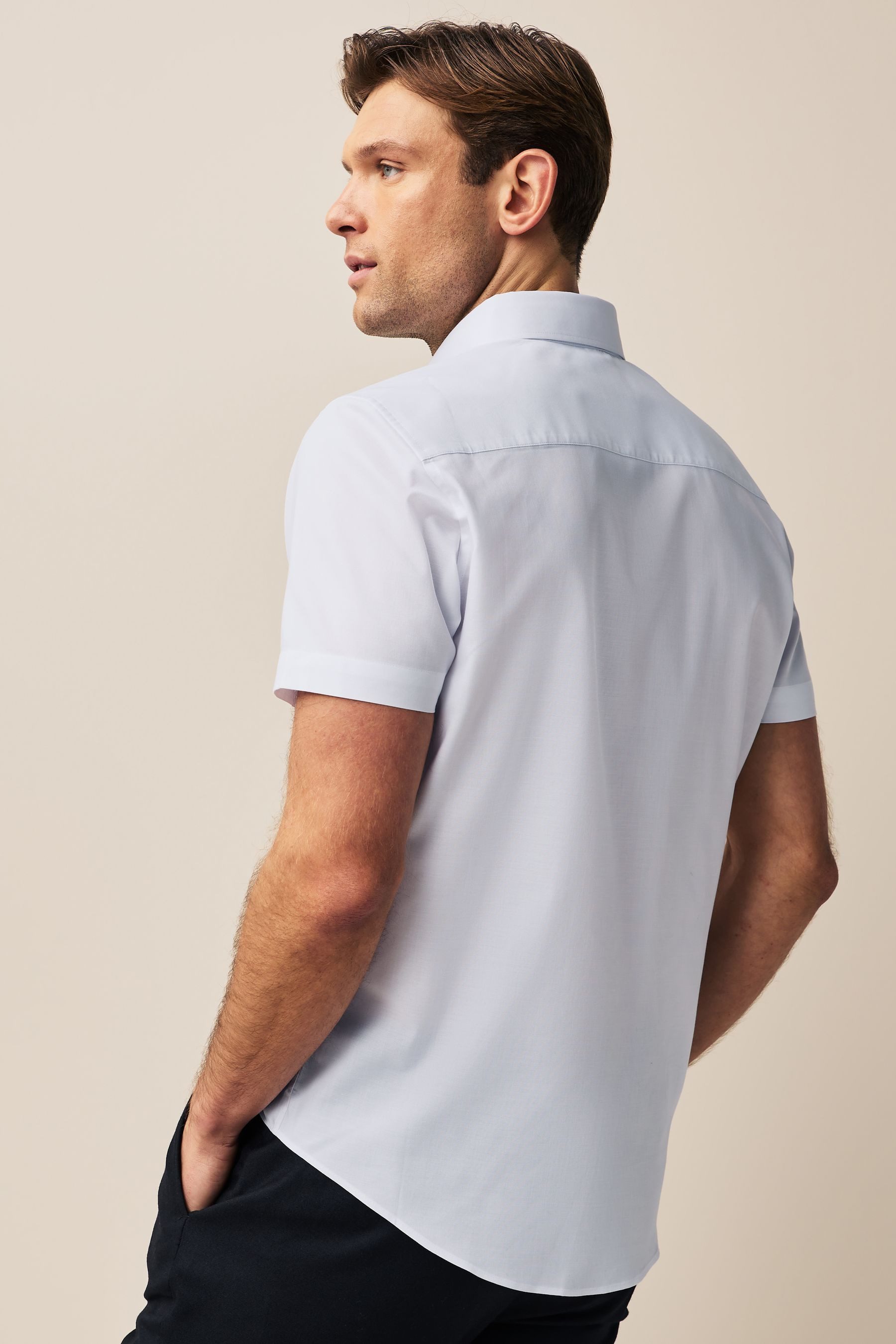 Next Kurzarmhemd Bügelleichtes Button-down-Oxfordhemd, Kurzarm (1-tlg) günstig online kaufen