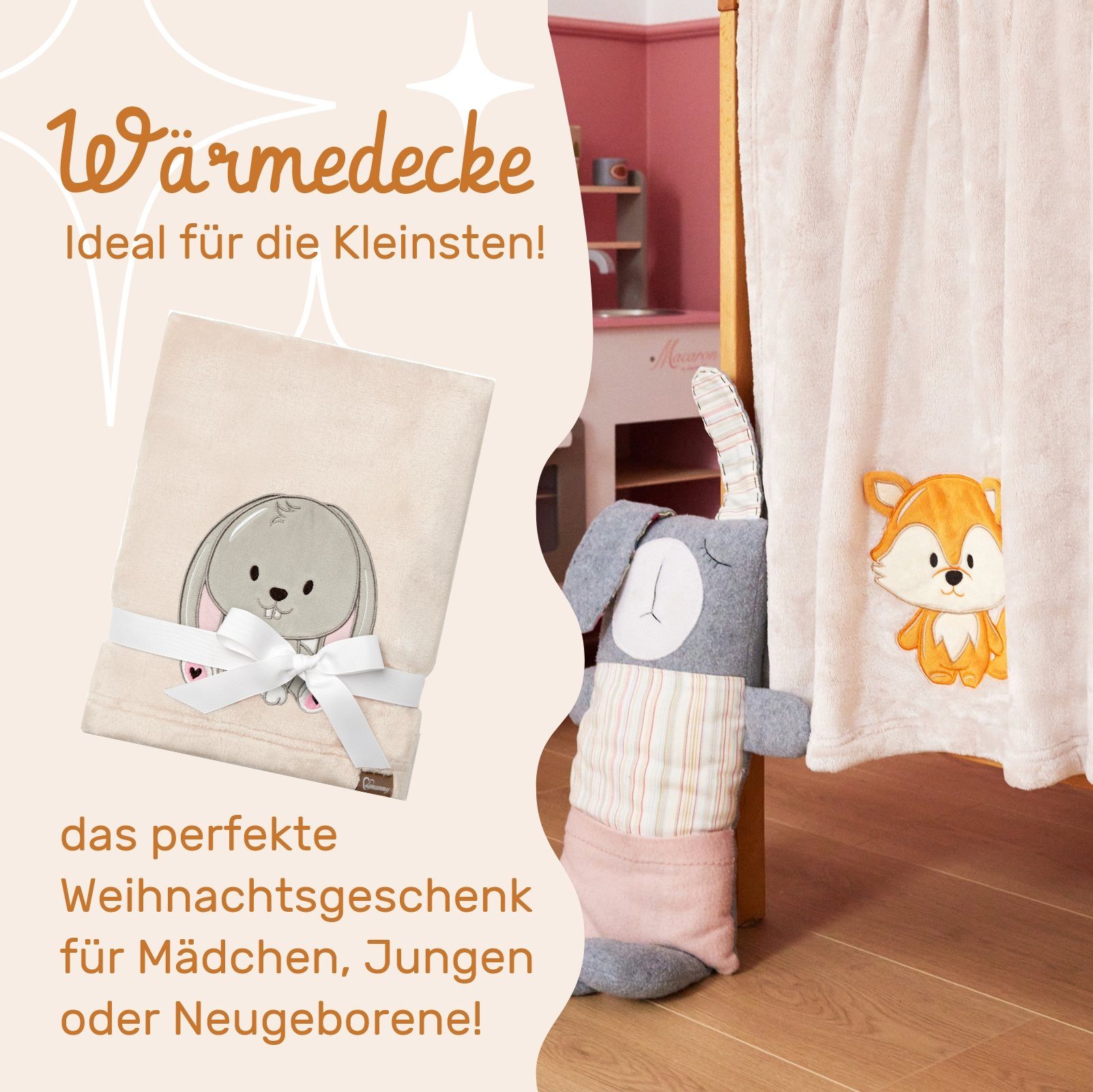 Wohndecke Warme Kuscheldecke Babydecke Blanket Baby Geschenk BE20-168, Be Mammy