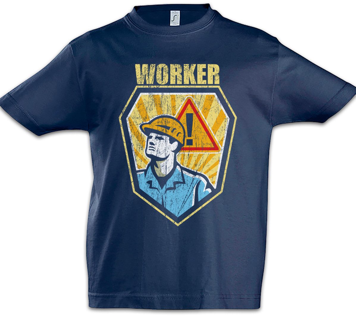 Print-Shirt Worker IV Kinder T-Shirt Handwerk Handwerker Heimwerker Hausmeister