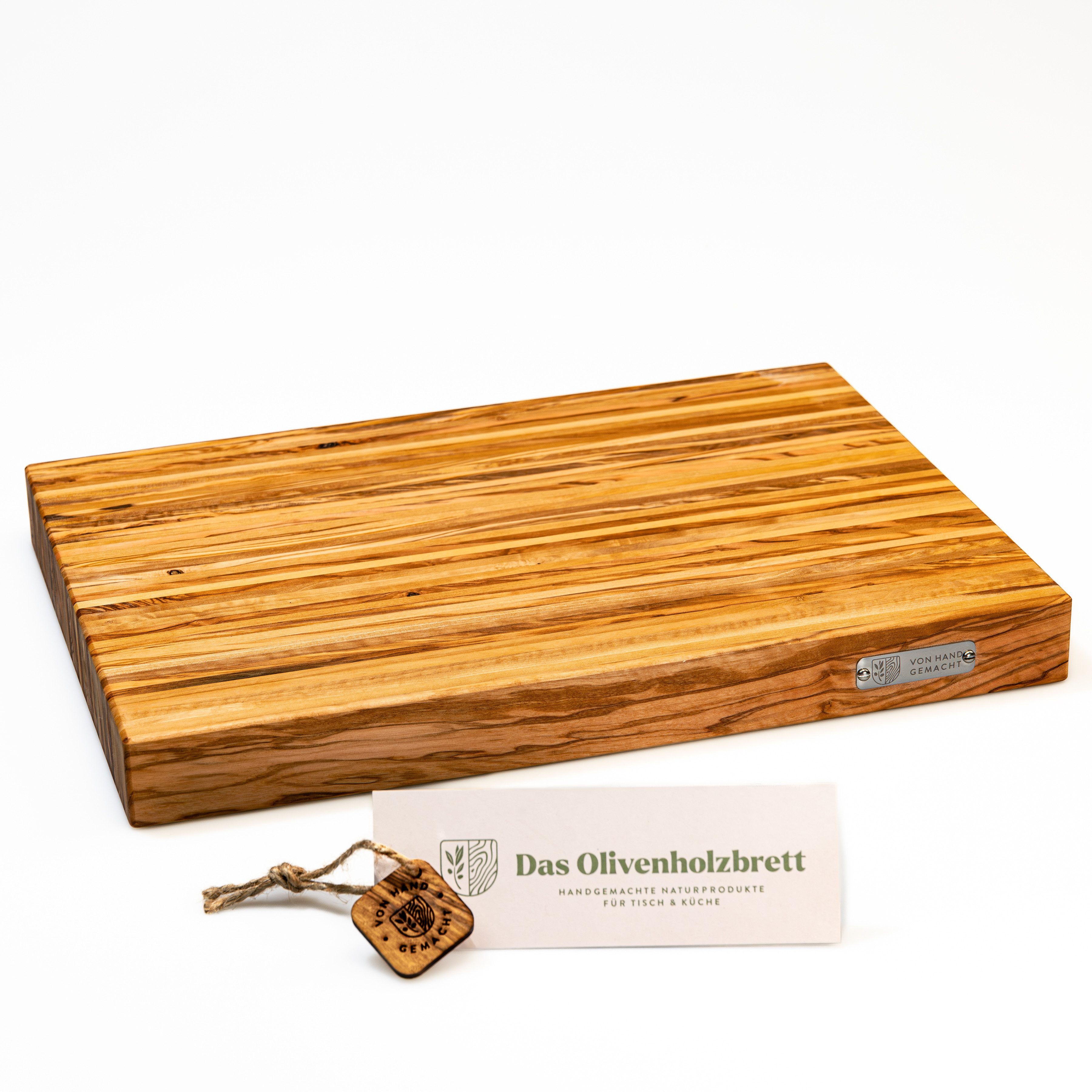 dasOlivenholzbrett Schneidebrett Schneidebrett aus Olivenholz, rechteckig, groß