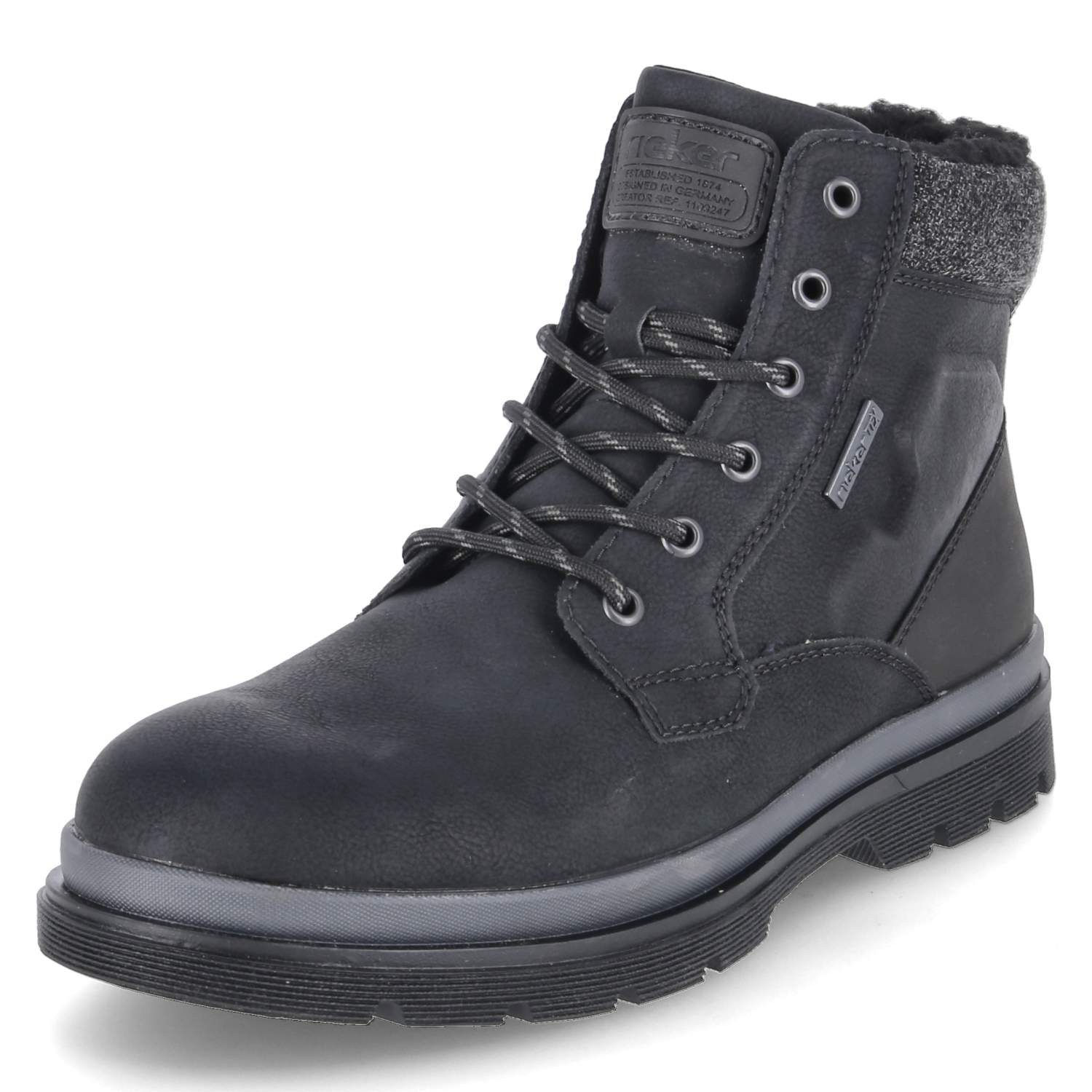 Rieker Rieker F7010-00 Herren Kunstleder schwarz Schnürstiefel günstig online kaufen