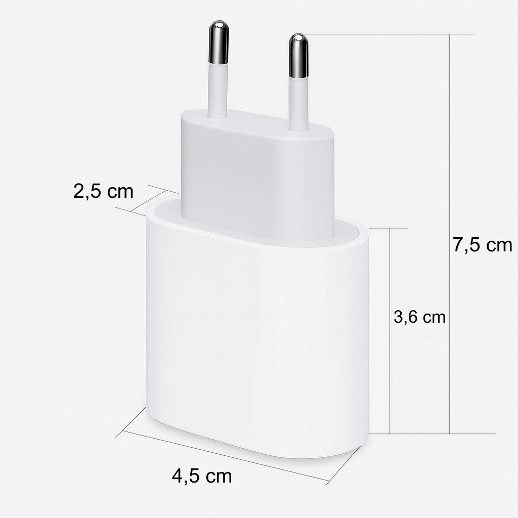 Alpha Electronics 20W Schnell Ladegerät USB-Ladegerät (2220 mA, Sparangebot, 1-tlg., Kompatibel für iPhone der Serie 15/14/13/12/11/X/8/7, USB C kompatibel mit iPhone 14, 13, 12, 11, XR iPad)