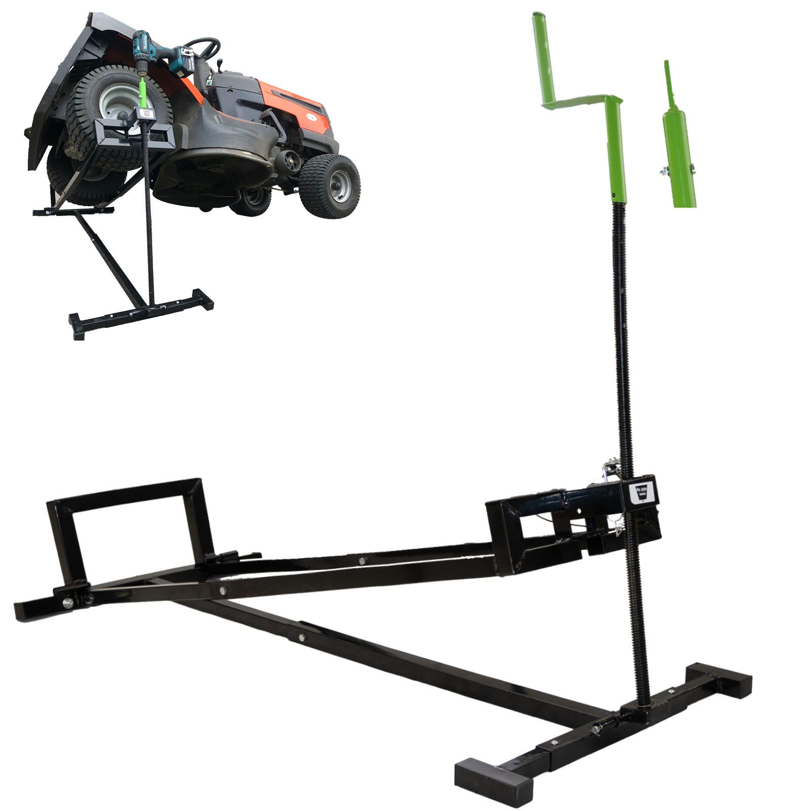 TRUTZHOLM Rasentraktor Heber 400 kg Handkurbel Adapter stufenlos verstellba günstig online kaufen