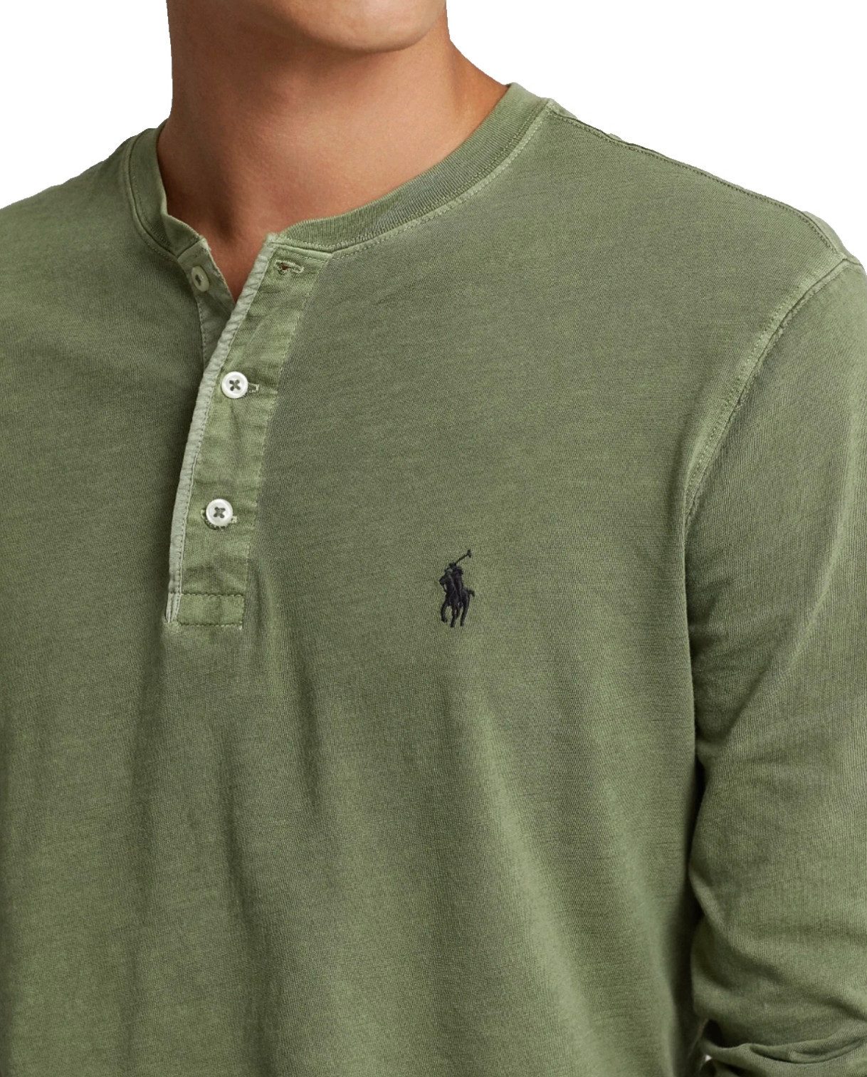 Polo Ralph Lauren Longsleeve Herren Featherweight Mesh Henley Shirt Sofortige Authentifizierung über das Ralph Lauren-System möglich – Bild 4 von 5