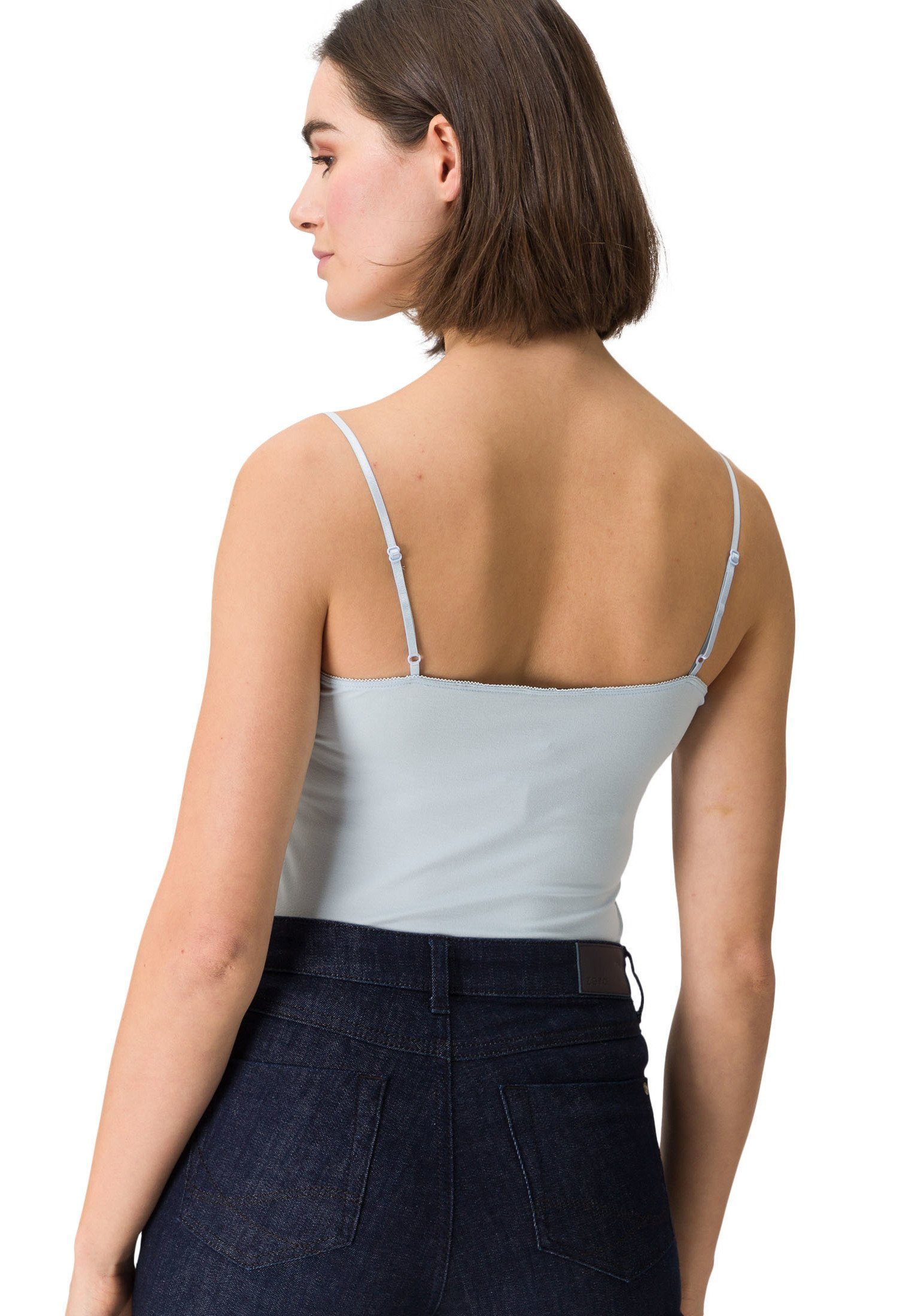 Zero T-Shirt mit Spitze Details Plain/ohne Water (1-tlg) Tessa Ice Style