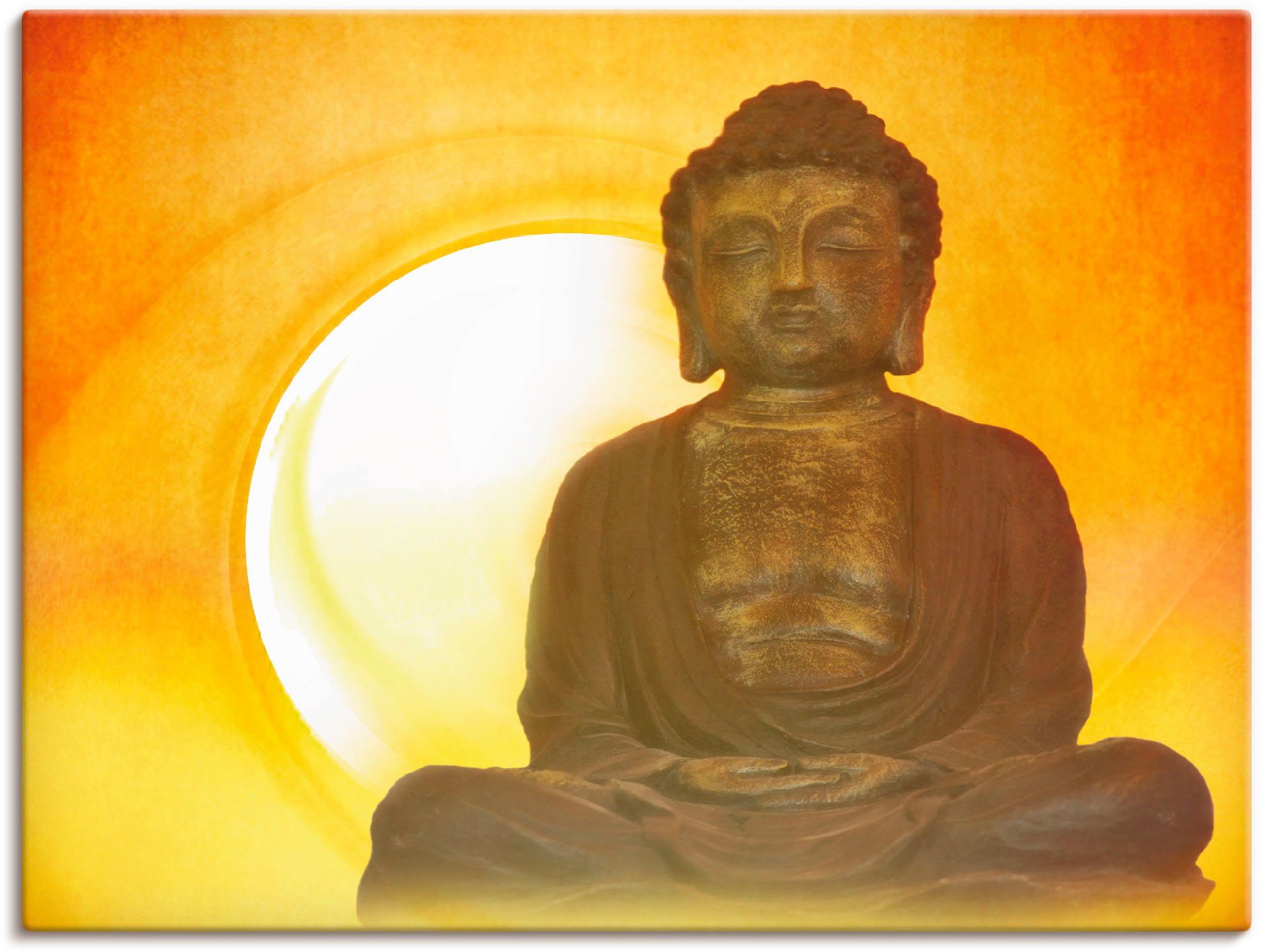 Artland Leinwandbild Buddha 2, Religion (1 St), auf Holzrahmen gespannt