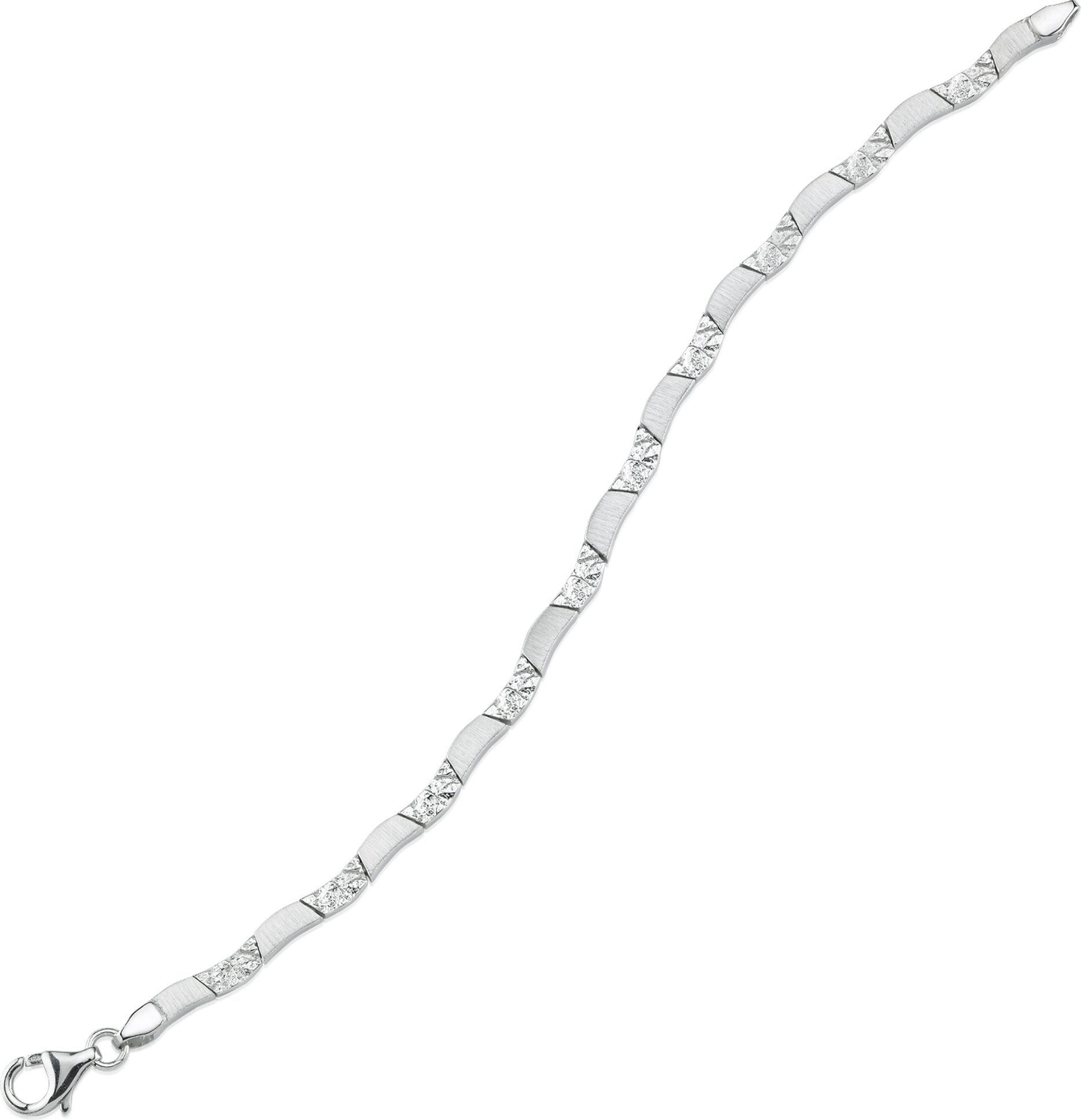 Balia Silberarmband Balia Armband für Farbe: mattiert Armband silber (Welle) Silber, 18,5cm, ca. 925 (Armband), Damen Damen Sterling