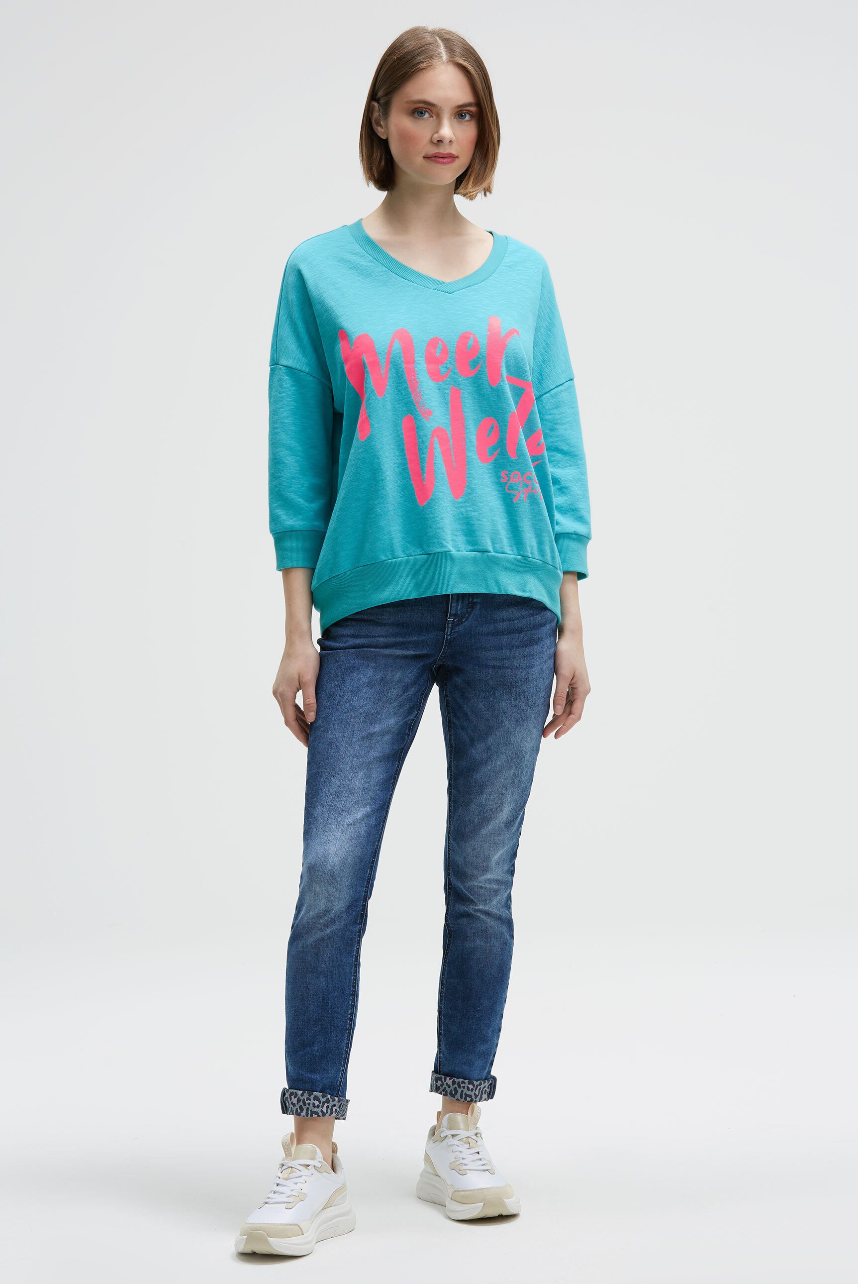 SOCCX Sweater mit Baumwolle