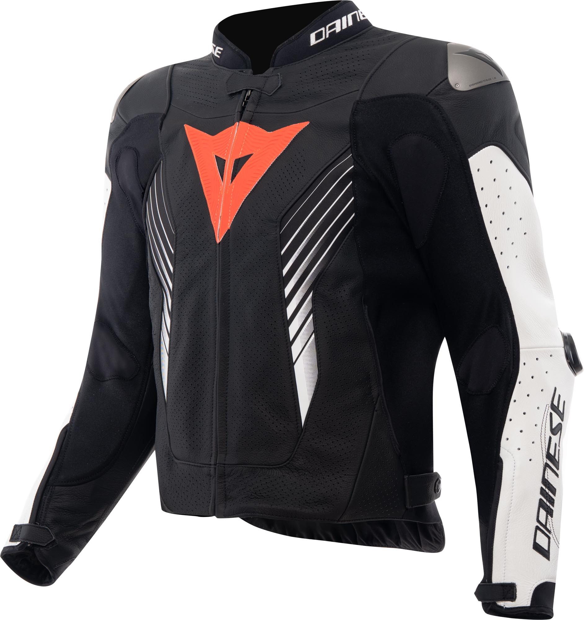 Dainese Motorradjacke Super Speed 5 perforierte Motorrad Lederjacke Airbag vorbereitet,Rückenprotektor vorbereitet,Brustprotektor vor