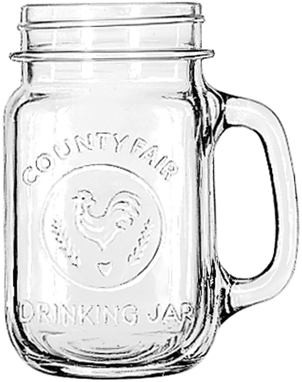 Gläser-Set Libbey Trinkglas, 12er Set -DRINKING JARS- im Landhausstil