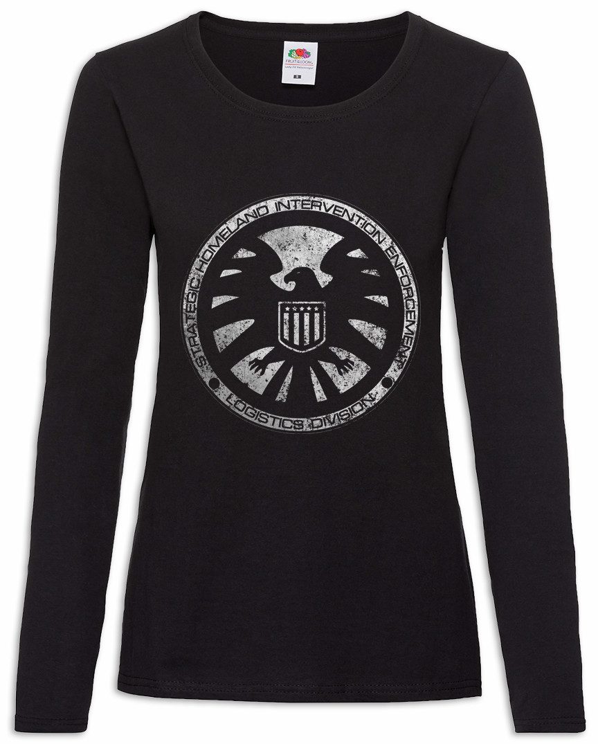 Langarmshirt S.H.I.E.L.D. Vintage Logo II Damen Langarmshirt Nick Shield Fury Hydra