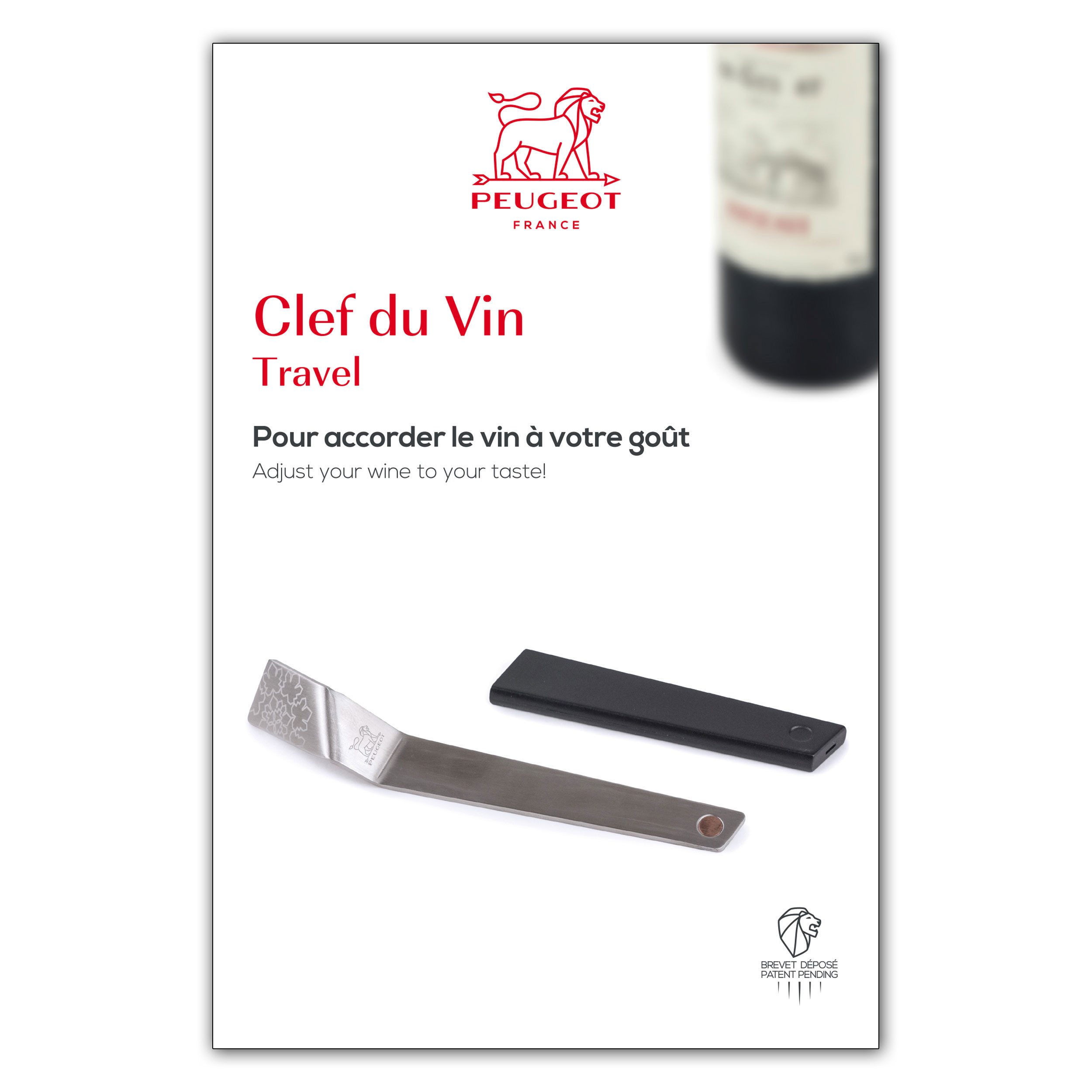 PEUGEOT Sommelier-Set Weinschlüssel CLEF DU VIN Weinzubehör Sommeliers Reifebeschleuniger