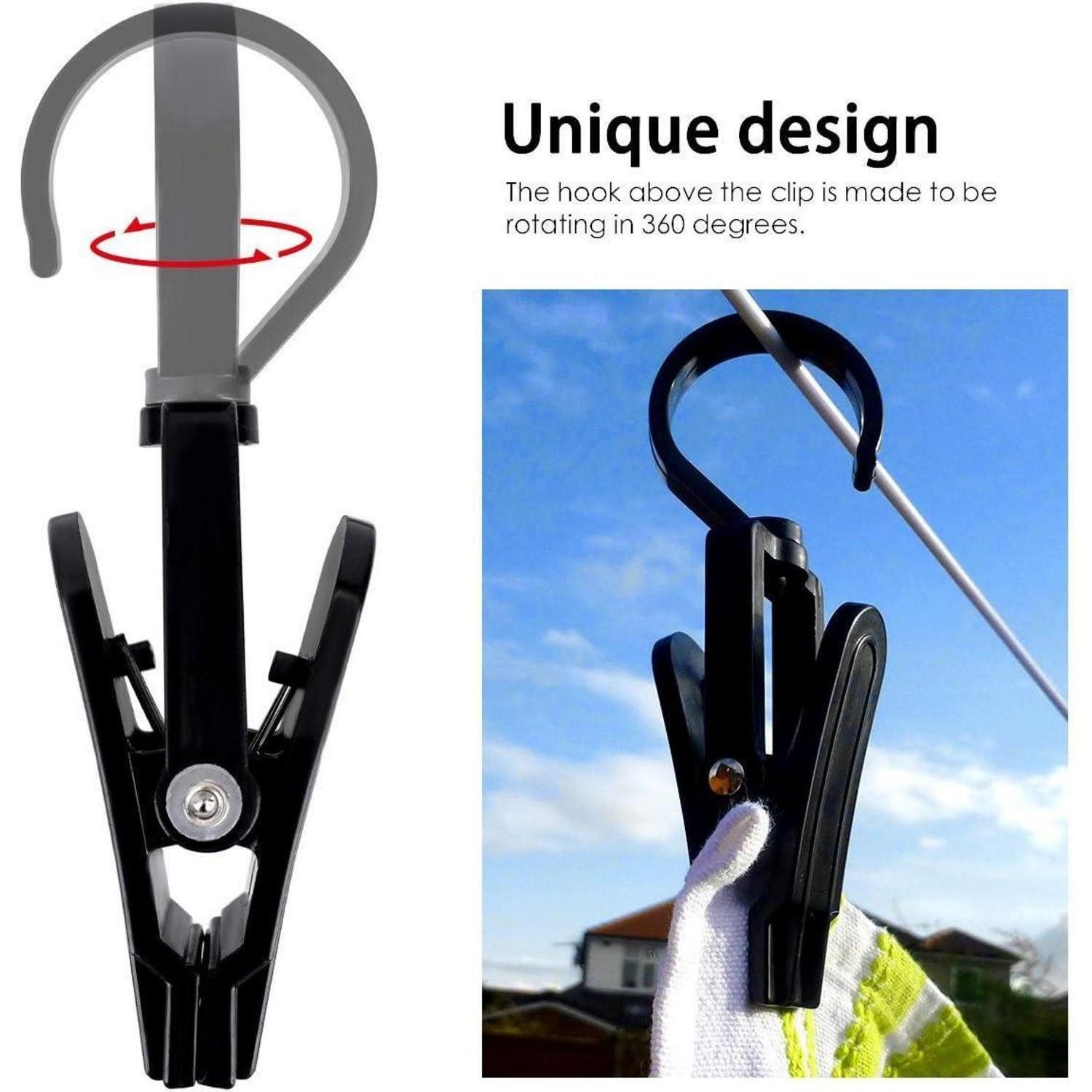 LuxusKollektion Wäscheklammern 20 Stück Handtuch Clips Schwarz Zum Aufhängen Geschirrtücher Haken