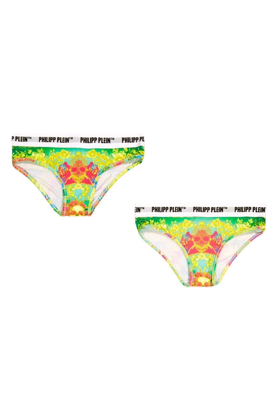 PHILIPP PLEIN Panty PHILIPP PLEIN Damen Panties MUTANDA Donna BIPACK. Mehrfarbig Mit Logo-Elastikbund