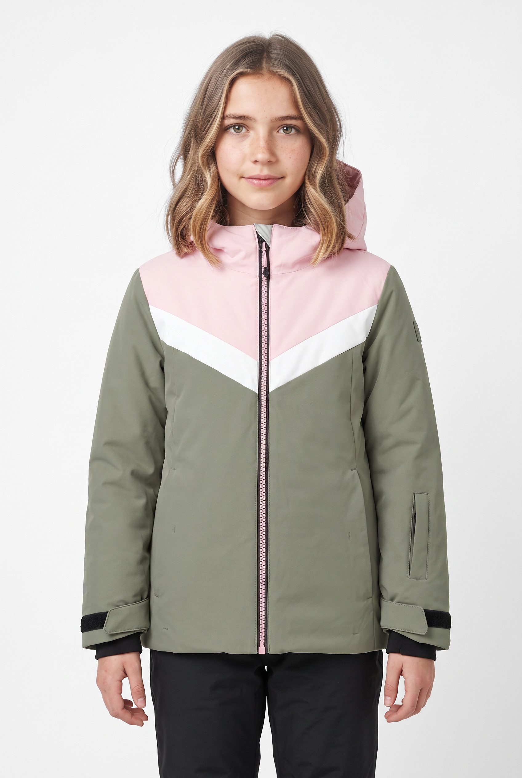 Icepeak Skijacke ICEPEAK LANETT JR wasserabweisendes und windabweisendes Obermaterial, mit Reißverschluss