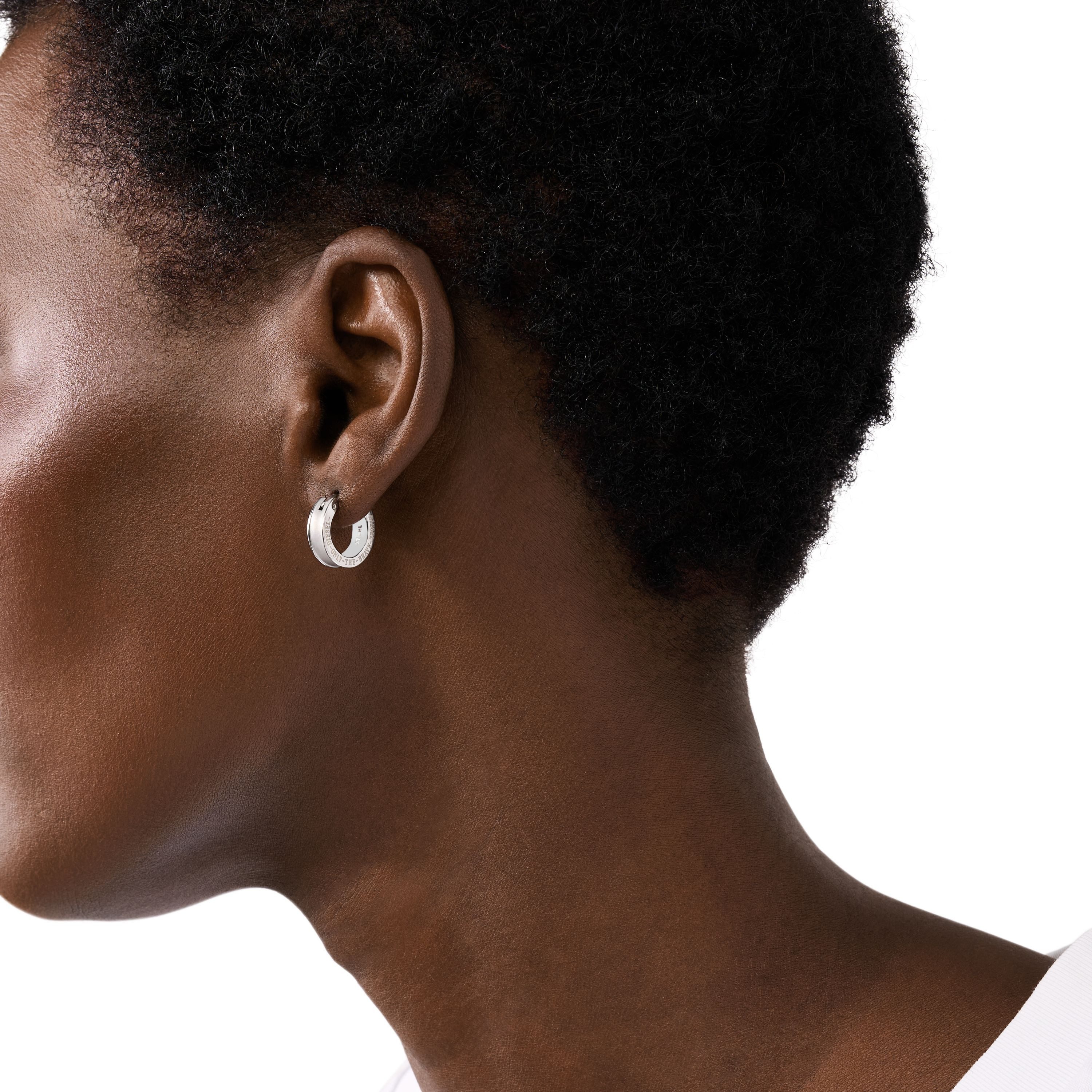 Diesel Single-Creole Schmuck Geschenk Edelstahl Ohrringe EARRING – Bild 5 von 5