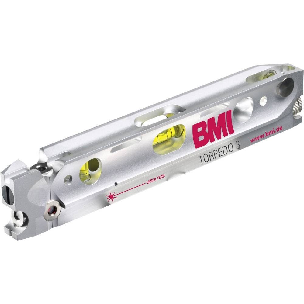 BMI Wasserwaage Torpedo-3 Werksstandard Zertifikat) Laserwasserwaage, (ohne