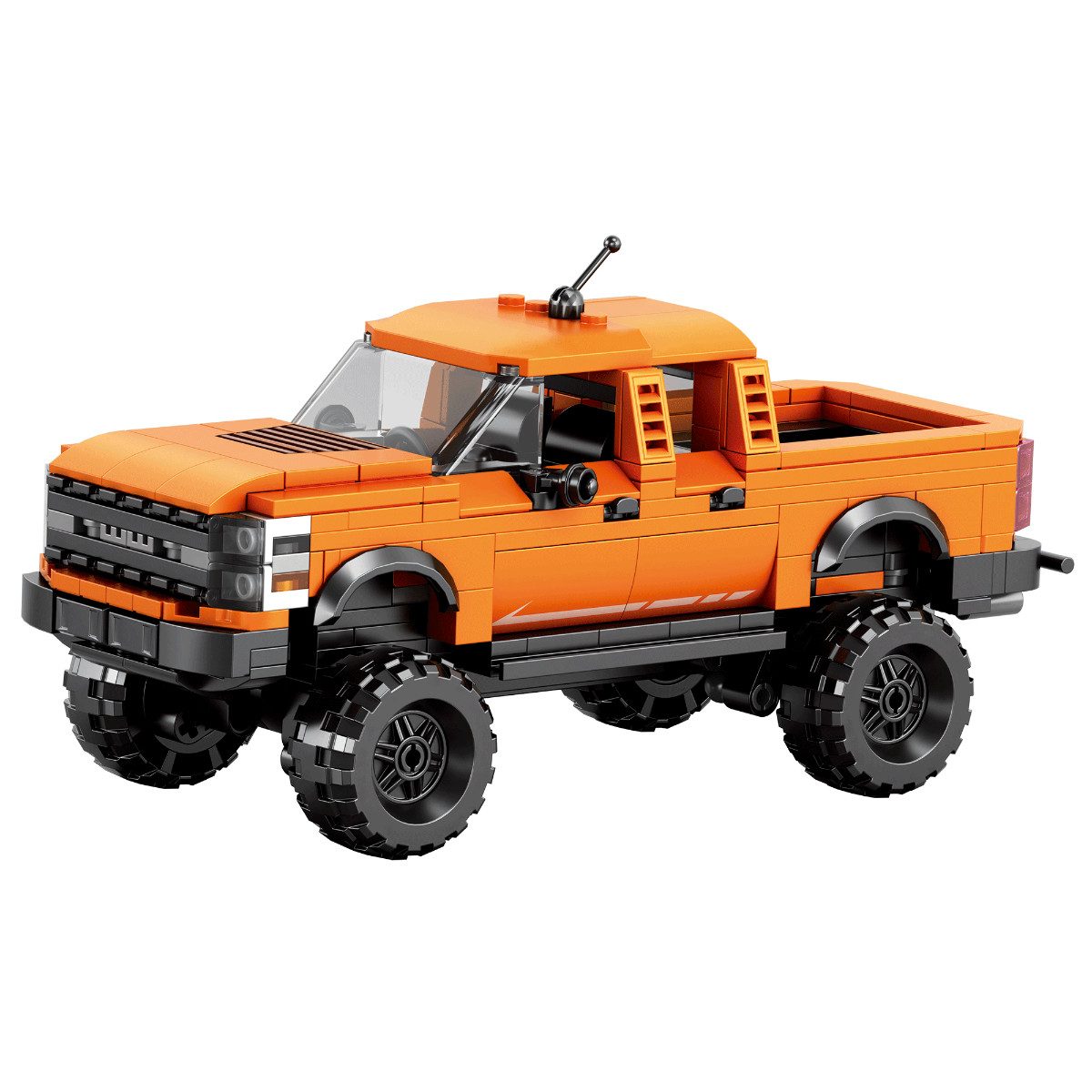 Reobrix 827 Spielbausteine, (Klemmbaustein Set, 423 St., Klemmbaustein Modellbausatz), Pick up Truck Modell 19,5 cm lang mit 423 Teilen ab 14 Jahren
