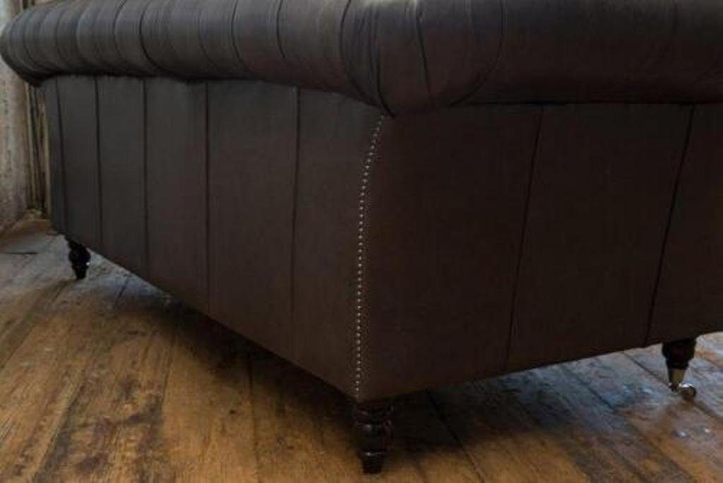 Europe 100% Sofas Chesterfield-Sofa Luxus Sofa in Design Sofort, Made JVmoebel Leder Leder Sitzer Chesterfield 3