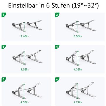 Houhence Laptop-Ständer, verstellbar, Aluminium, faltbar, für Schreibtisch Laptop-Ständer